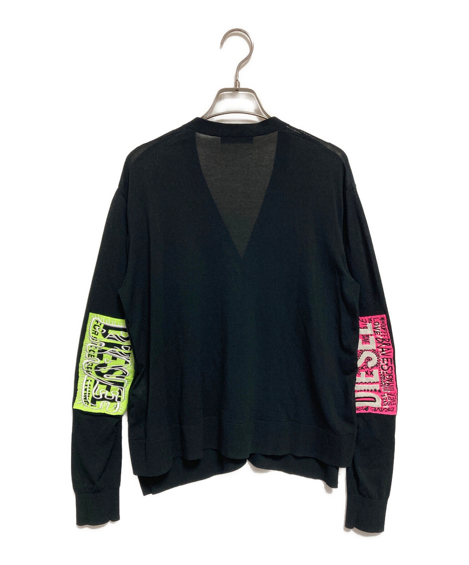 中古・古着通販】DIESEL (ディーゼル) カーディガン ブラック サイズ 