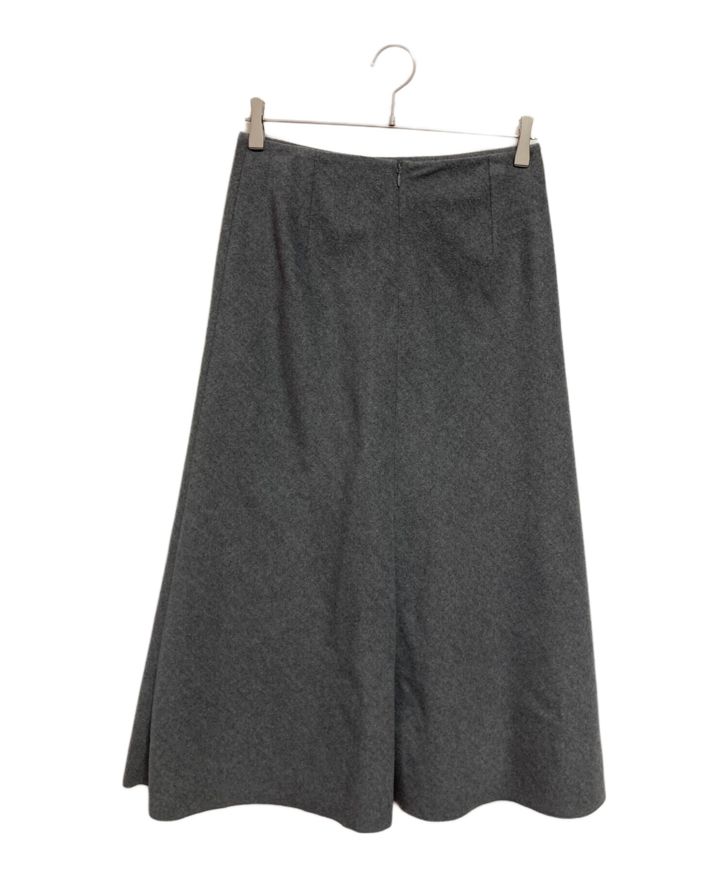 中古・古着通販】ebure (エブール) カシミヤ混スカート グレー サイズ 