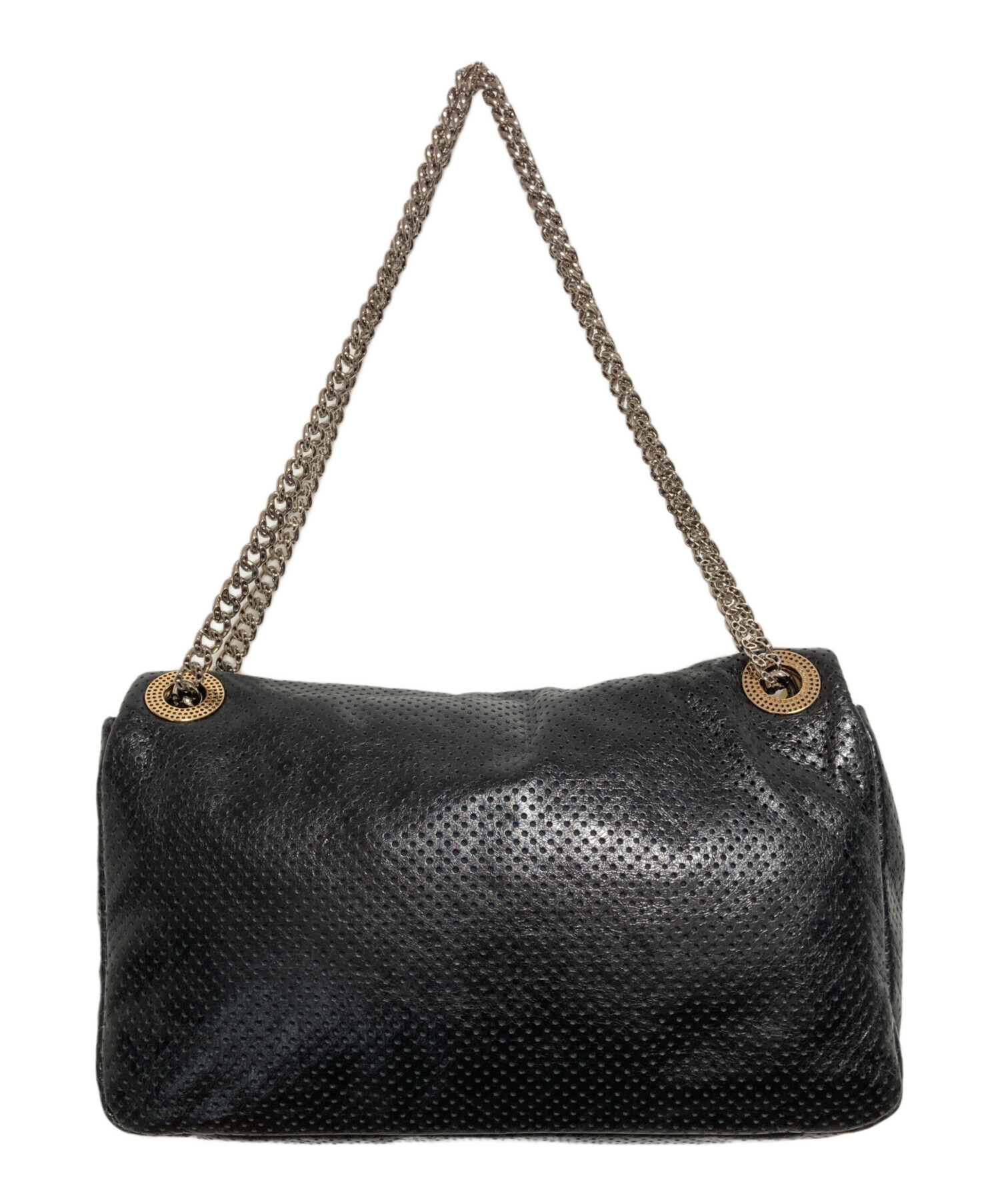 中古・古着通販】CHANEL (シャネル) パンチングレザーショルダーバッグ 