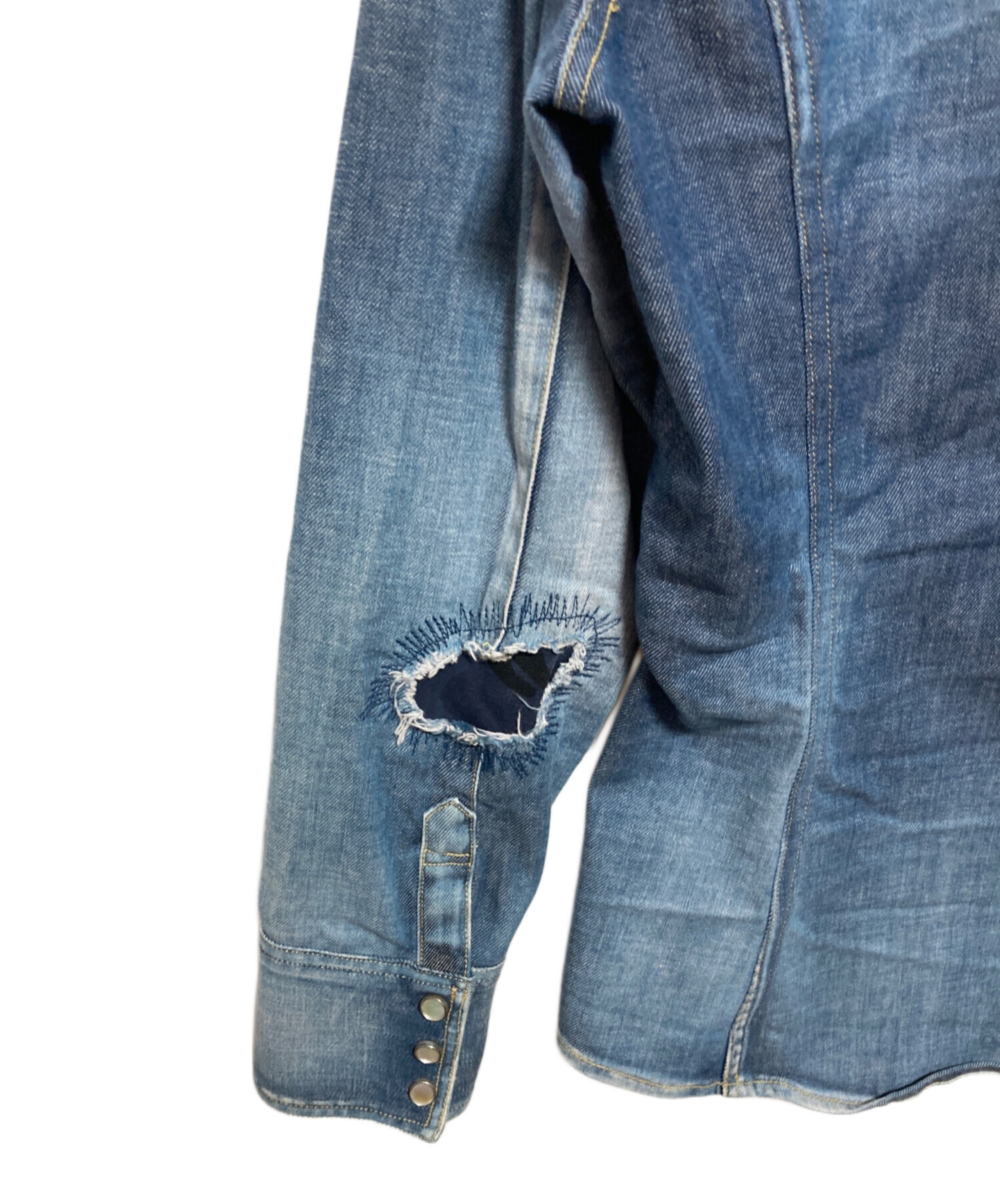 中古・古着通販】wjk (ダブルジェイケー) デニムシャツ ブルー サイズ