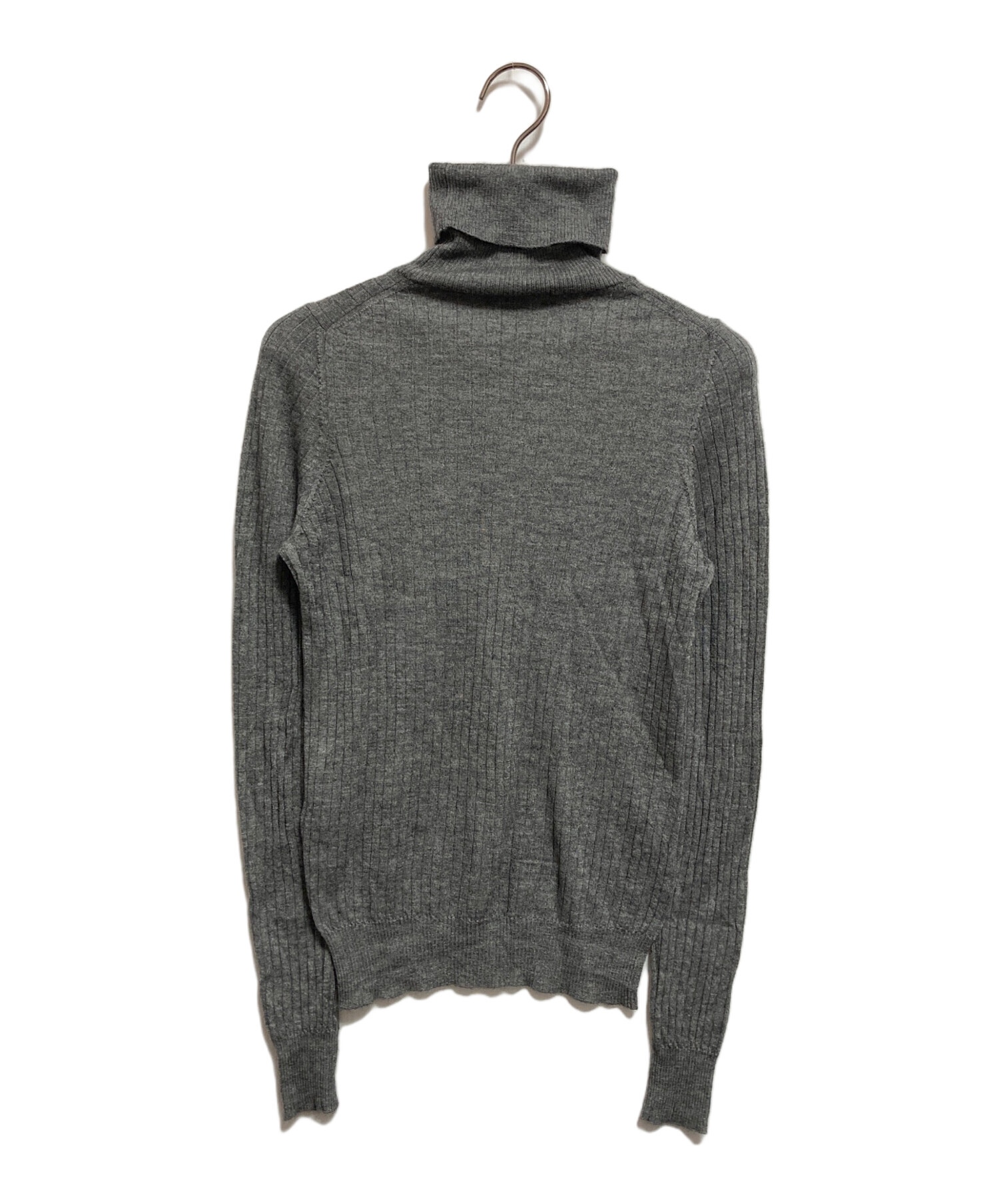 【Drawer】新品 ドゥロワー カシミヤ100%ニット ダークグレー 中古・古着通販】DRAWER (ドゥロワー) カシミヤシルクタートルネック