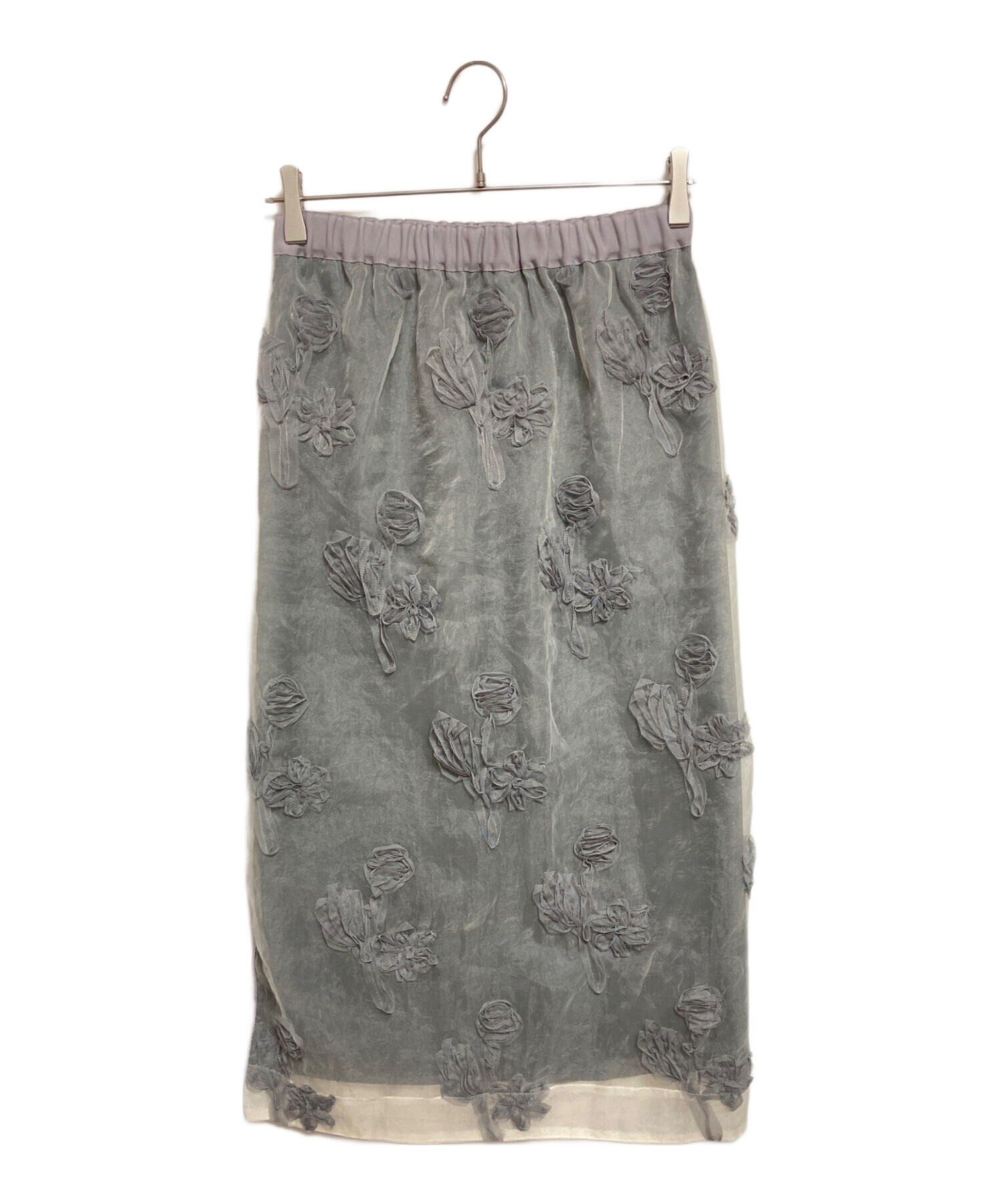 中古・古着通販】IENA (イエナ) フラワー刺繍オーガンジースカート