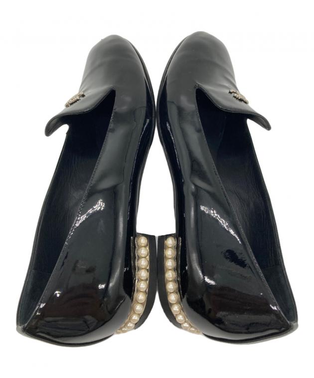 中古・古着通販】CHANEL (シャネル) エナメルパンプス ブラック サイズ