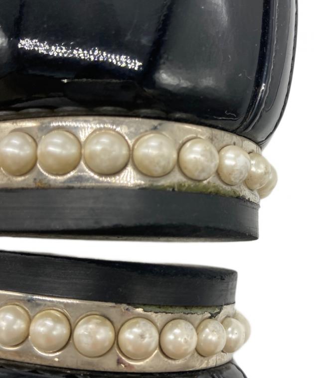 中古・古着通販】CHANEL (シャネル) エナメルパンプス ブラック サイズ