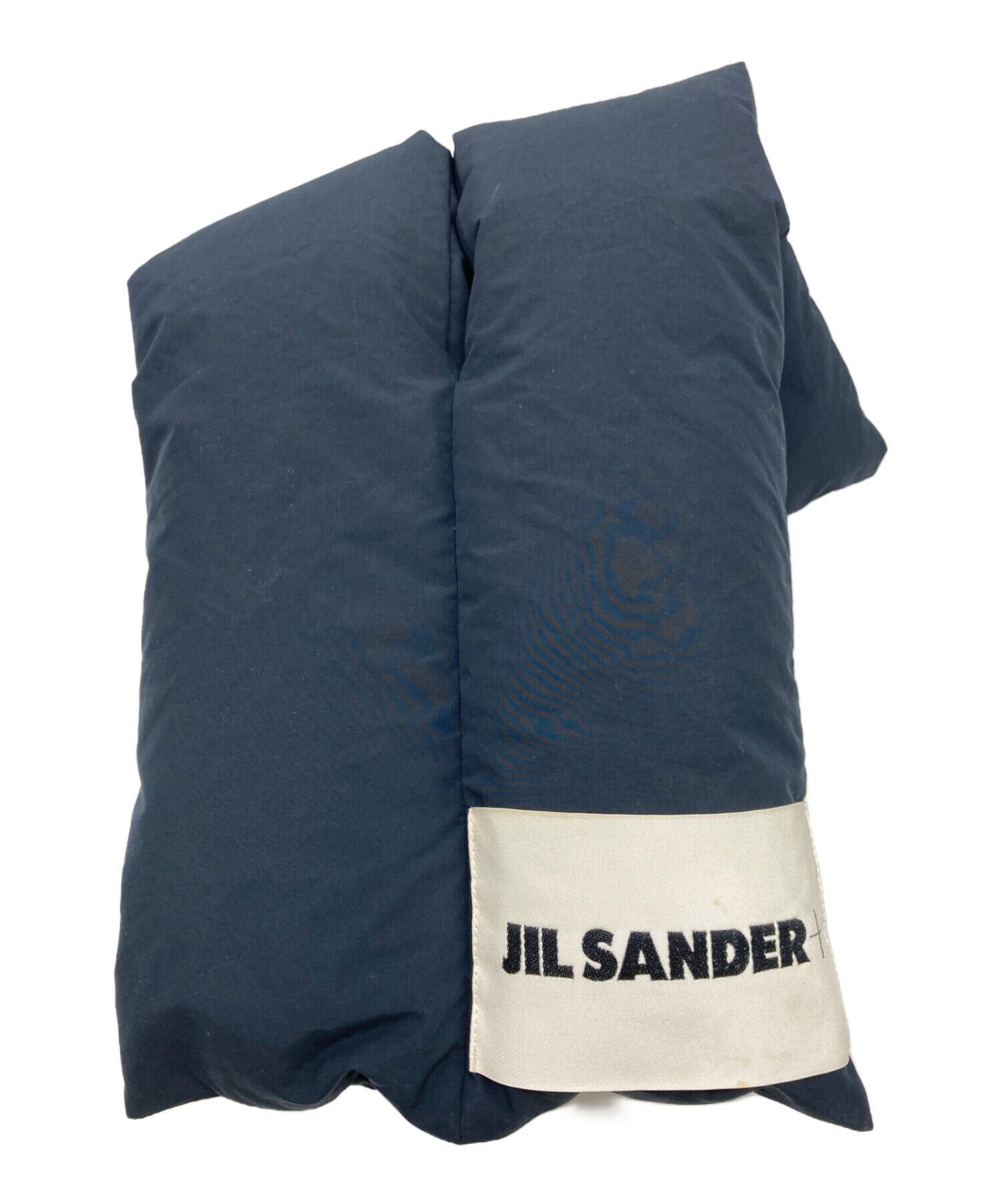 JIL SANDER ネイビー　ダウンマフラー 中古・古着通販】JIL SANDER (ジルサンダー) ダウンマフラー ネイビー