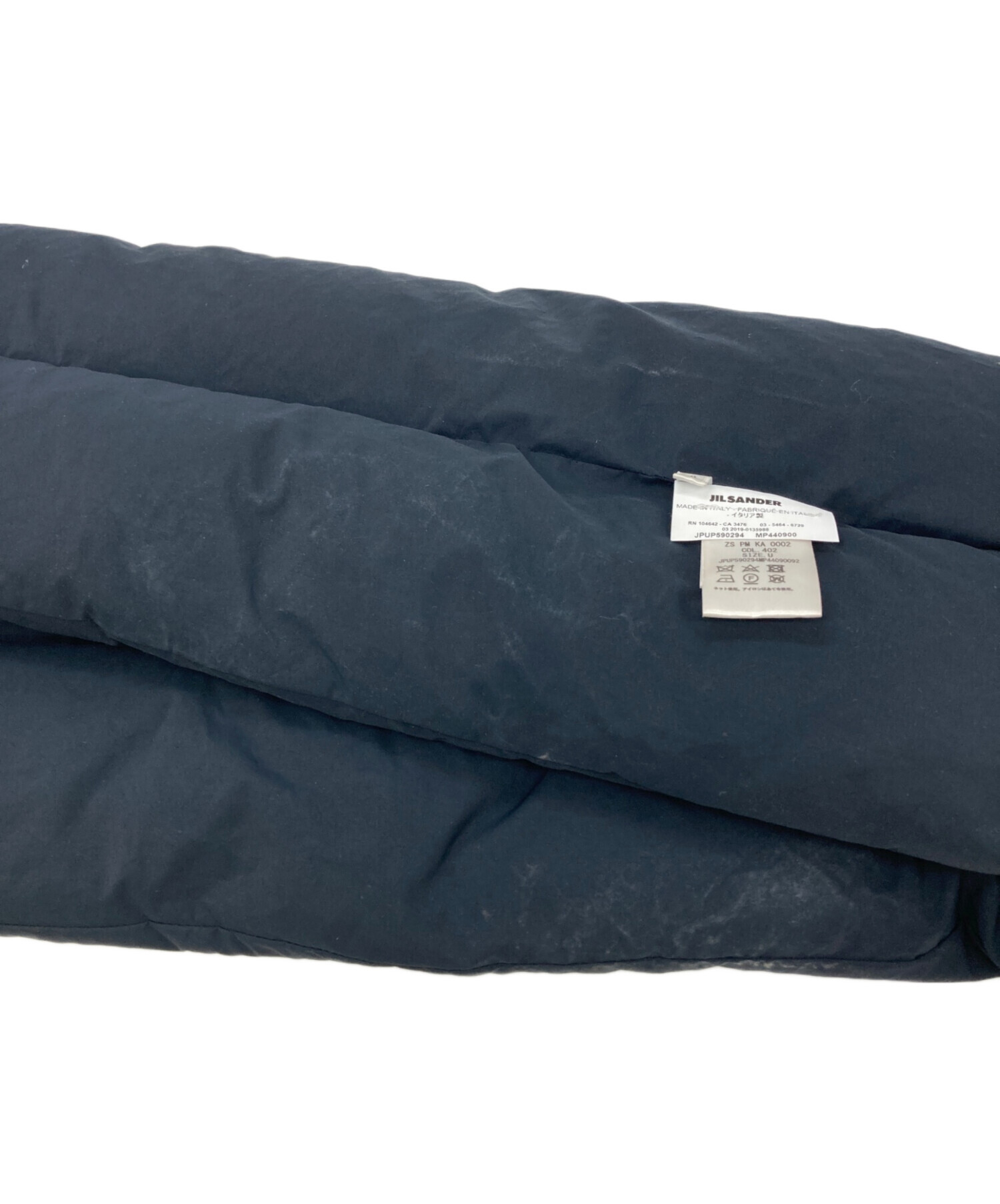 中古・古着通販】JIL SANDER (ジルサンダー) ダウンマフラー ネイビー