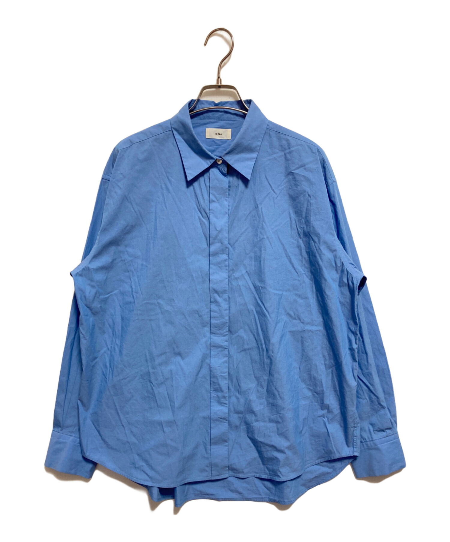 IENA SOMELOS fly frontシャツ ブルー　36 中古・古着通販】IENA (イエナ) SOMELOS fly frontシャツ ブルー