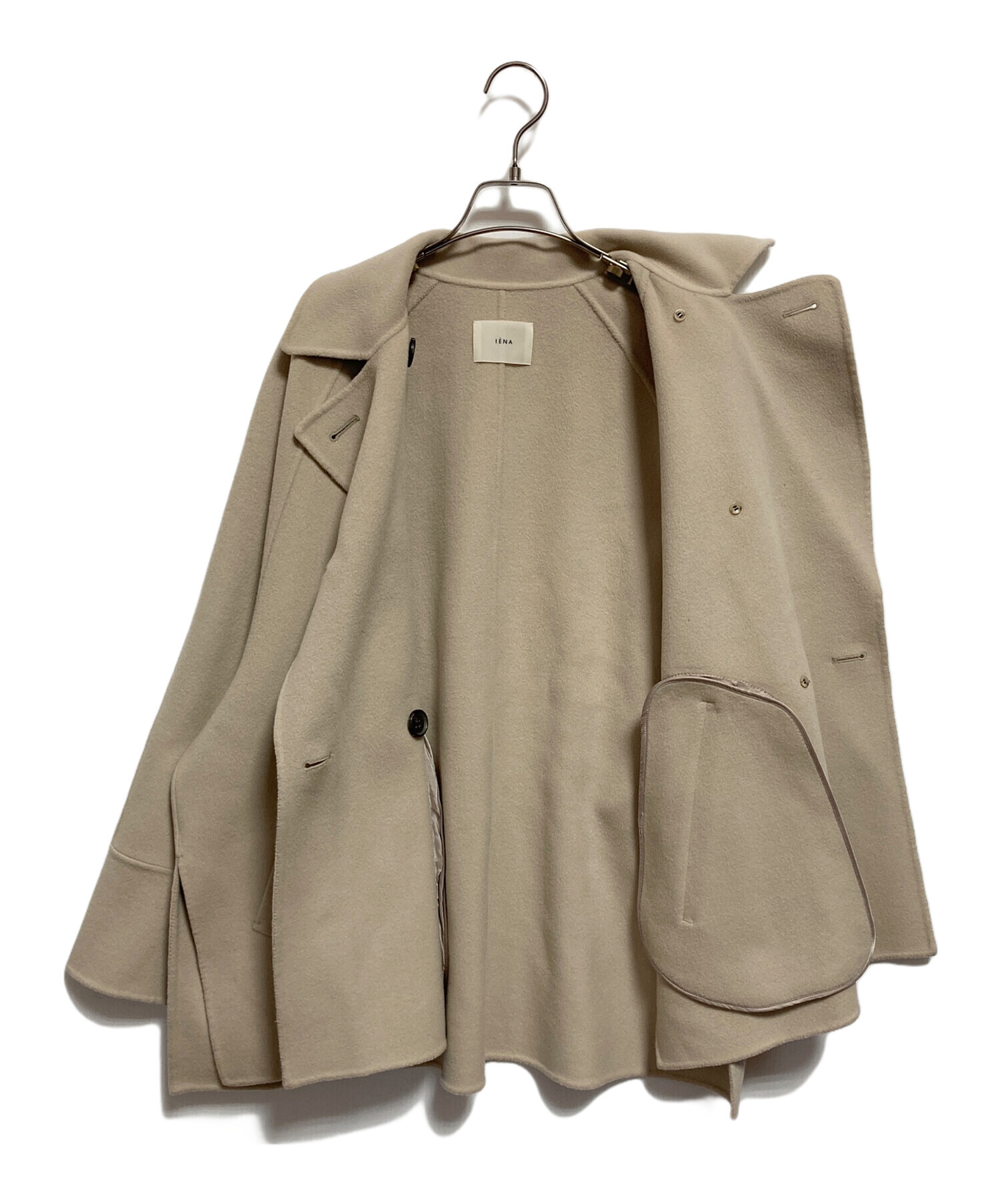 IENA スーパー160ダブルフェイスショートコート　ベージュ 38 美品 中古・古着通販】IENA (イエナ) スーパー160ダブルフェイス ショート