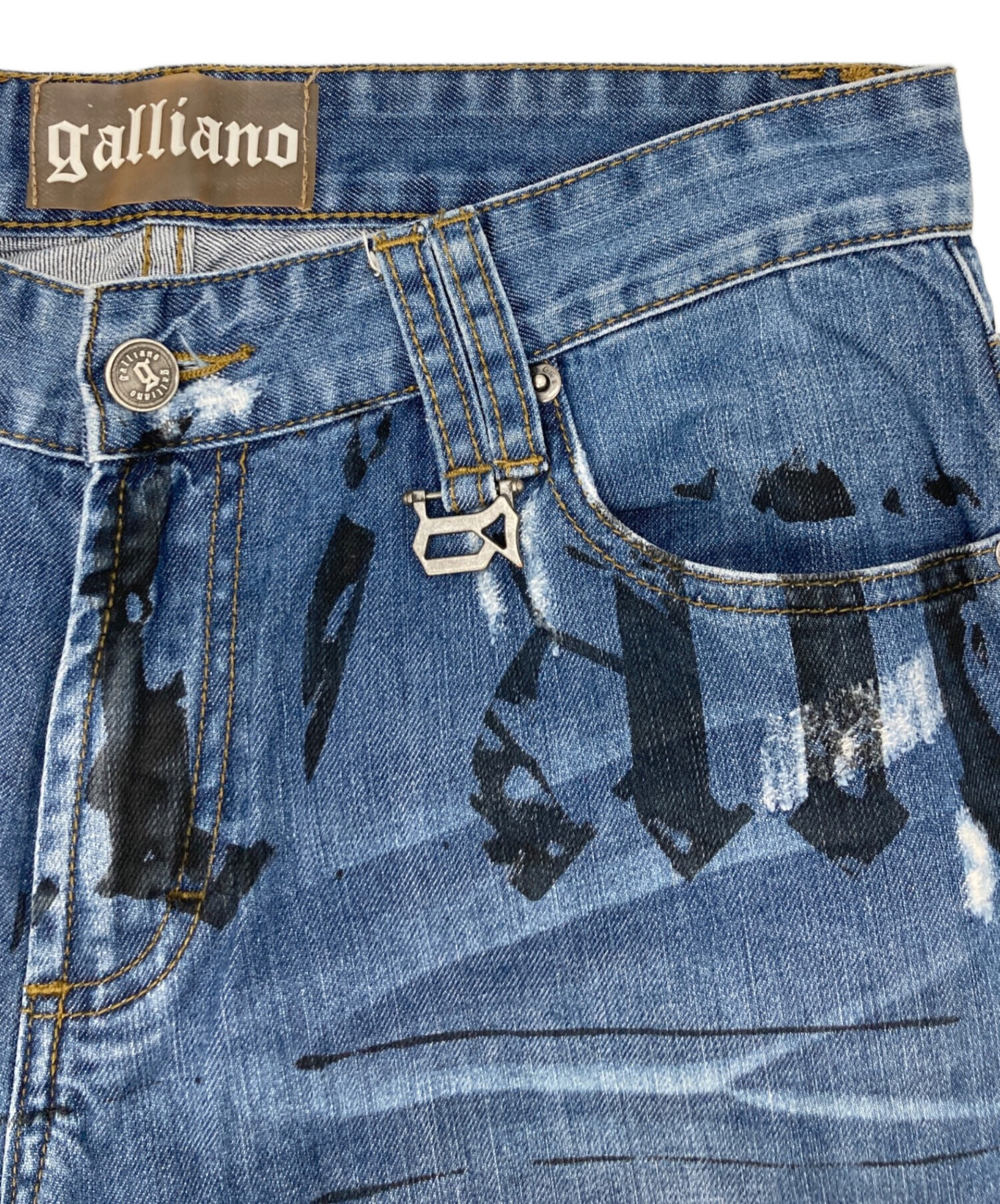 中古・古着通販】JOHN GALLIANO (ジョンガリアーノ) プリントデニム