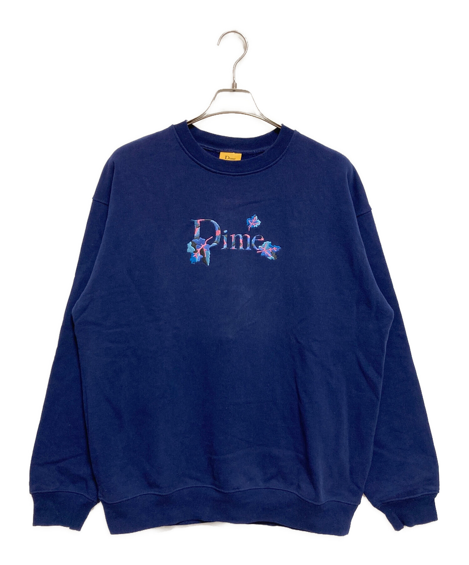 中古・古着通販】Dime (ダイム) ロゴ刺繍スウェット ネイビー サイズ:L