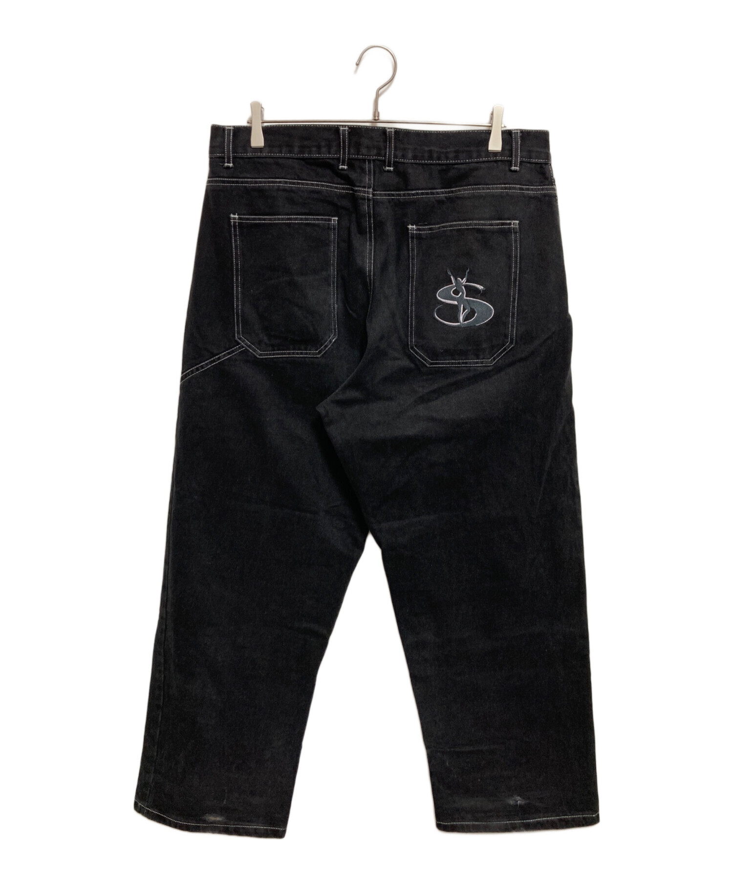 中古・古着通販】YARDSALE (ヤードセール) デニムパンツ ブラック 