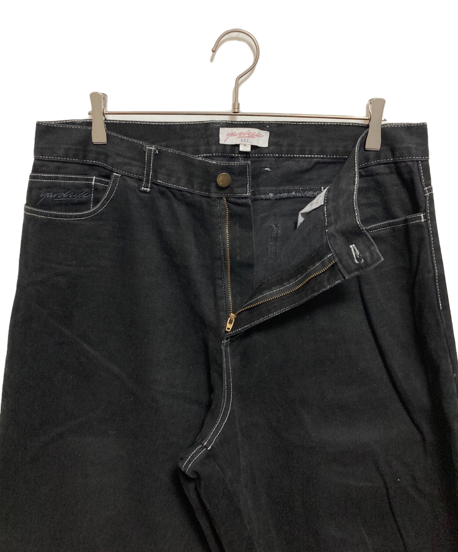 中古・古着通販】YARDSALE (ヤードセール) デニムパンツ ブラック 