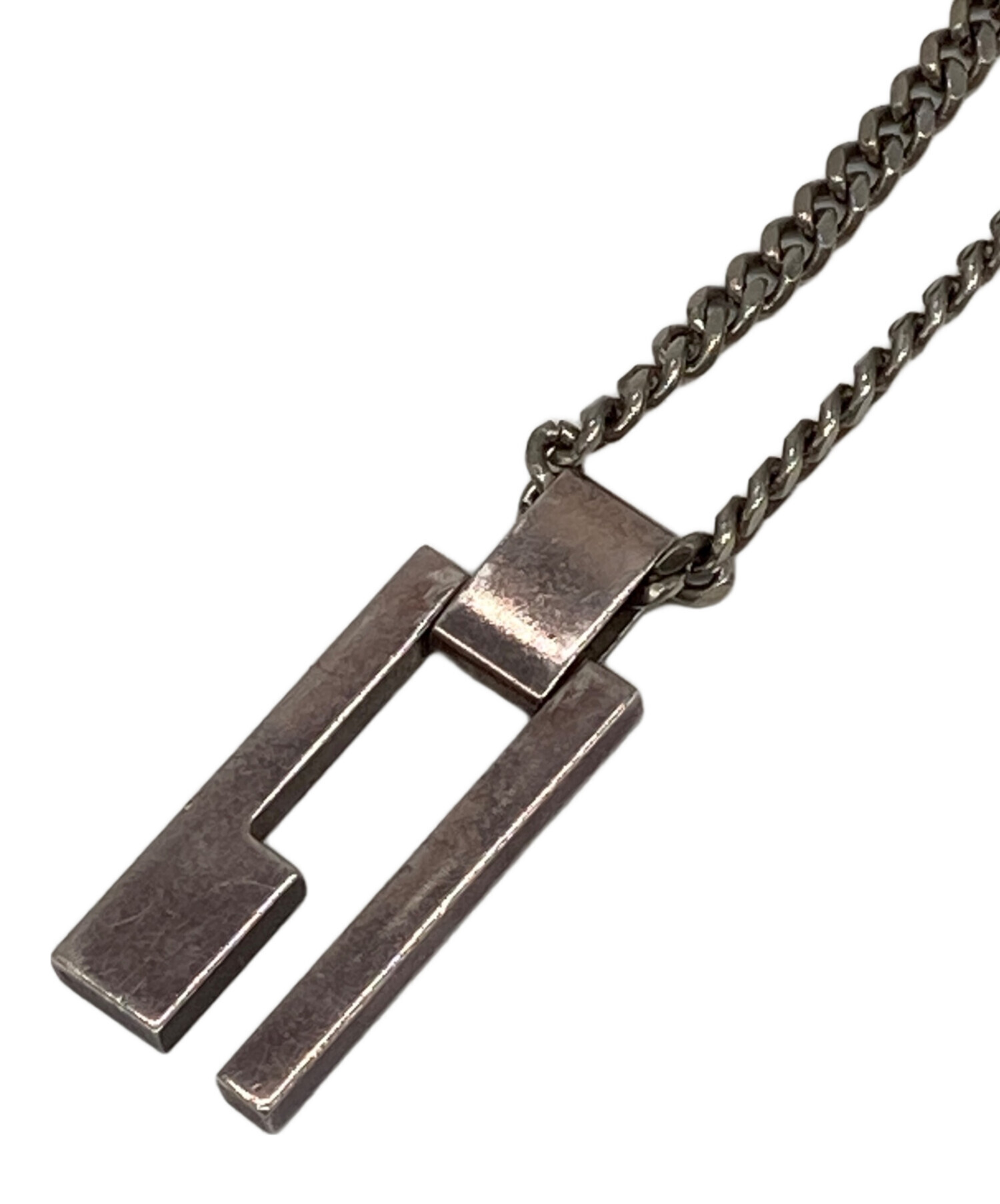 中古・古着通販】GUCCI (グッチ) プレートネックレス シルバー