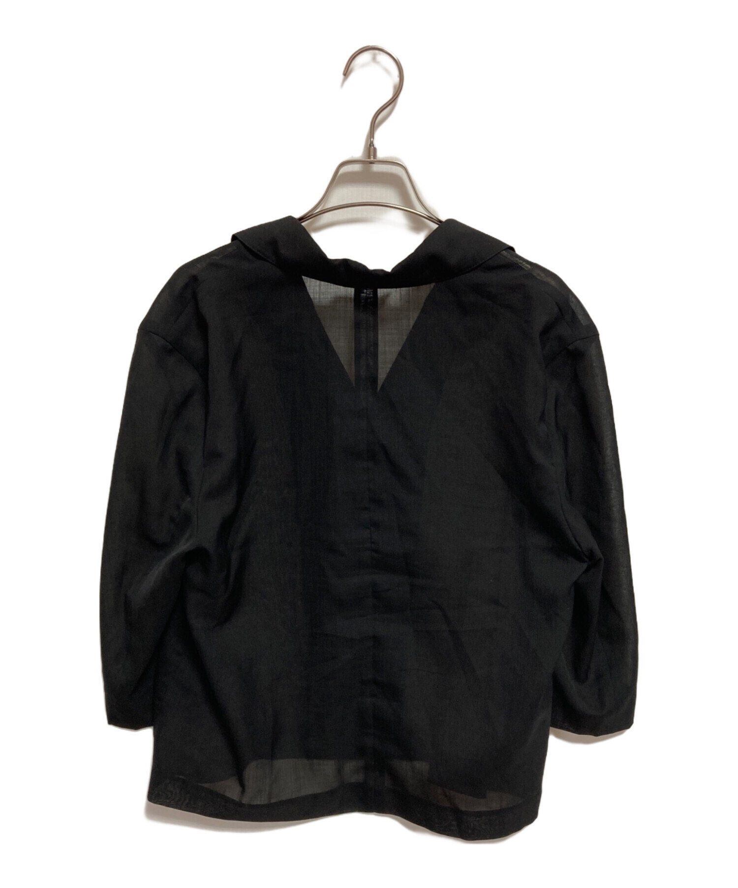中古・古着通販】AMOMENTO (アモーメント) SHEET DROP JACKET ブラック 