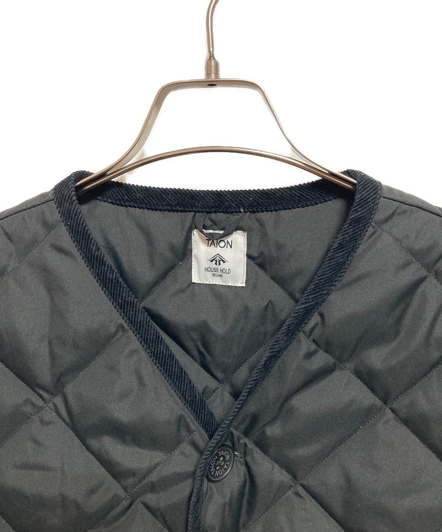 中古・古着通販】TAION (タイオン) キルティングベスト ブラック