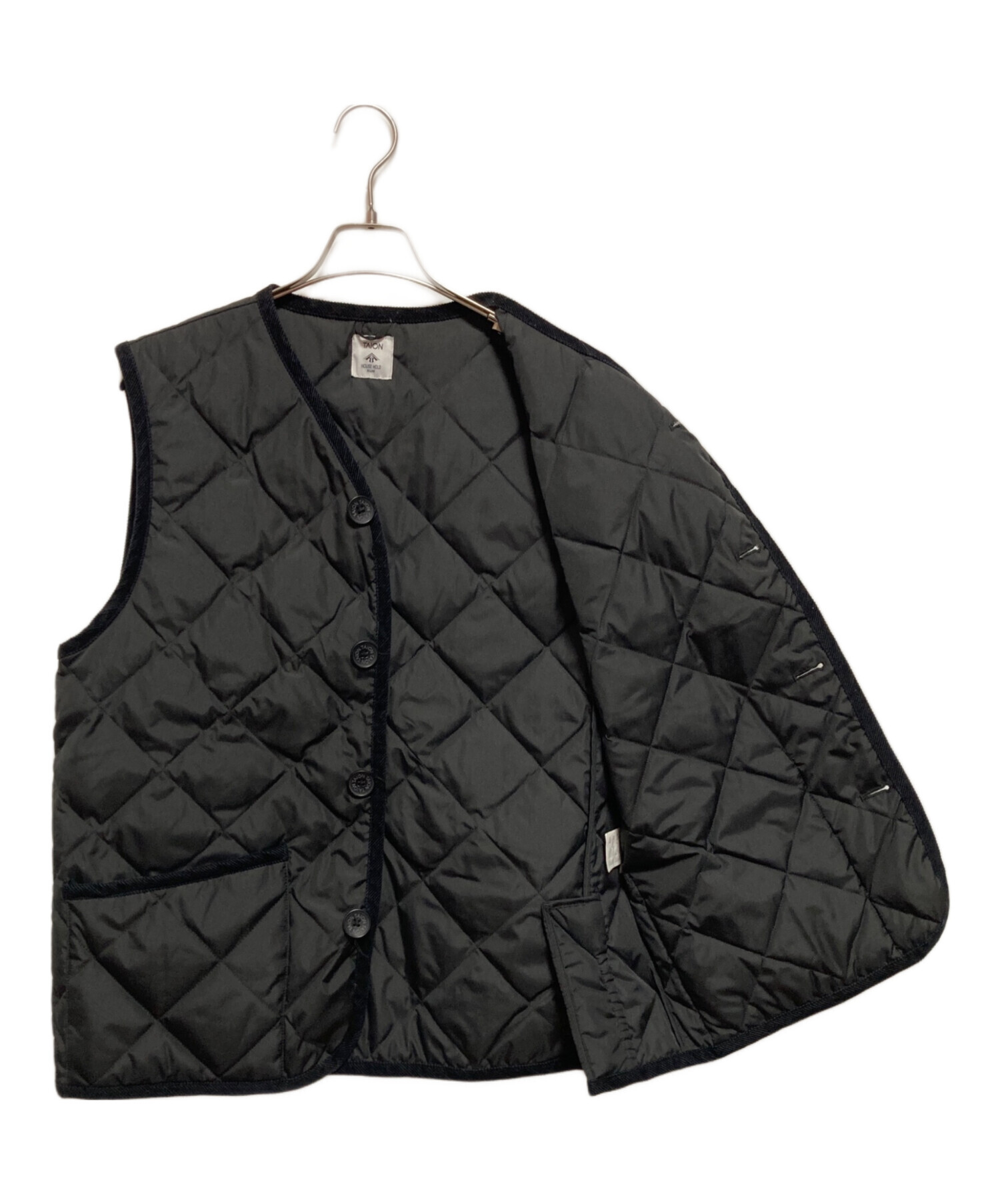中古・古着通販】TAION (タイオン) キルティングベスト ブラック