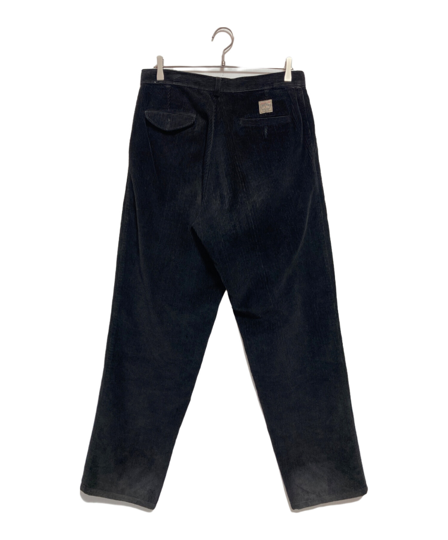 き*︎様 90s Ralph Lauren ラルフローレン コーデュロイ 黒 ポ 最終売り尽し】古着 90s Ralph Lauren ワンポイント ソリッド 太畝