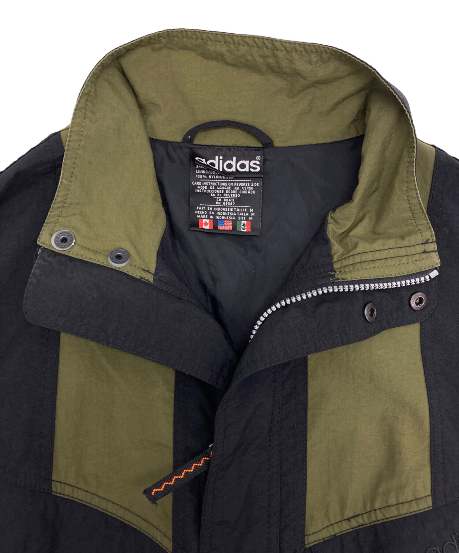 中古・古着通販】adidas (アディダス) ナイロンジャケット ブラック 