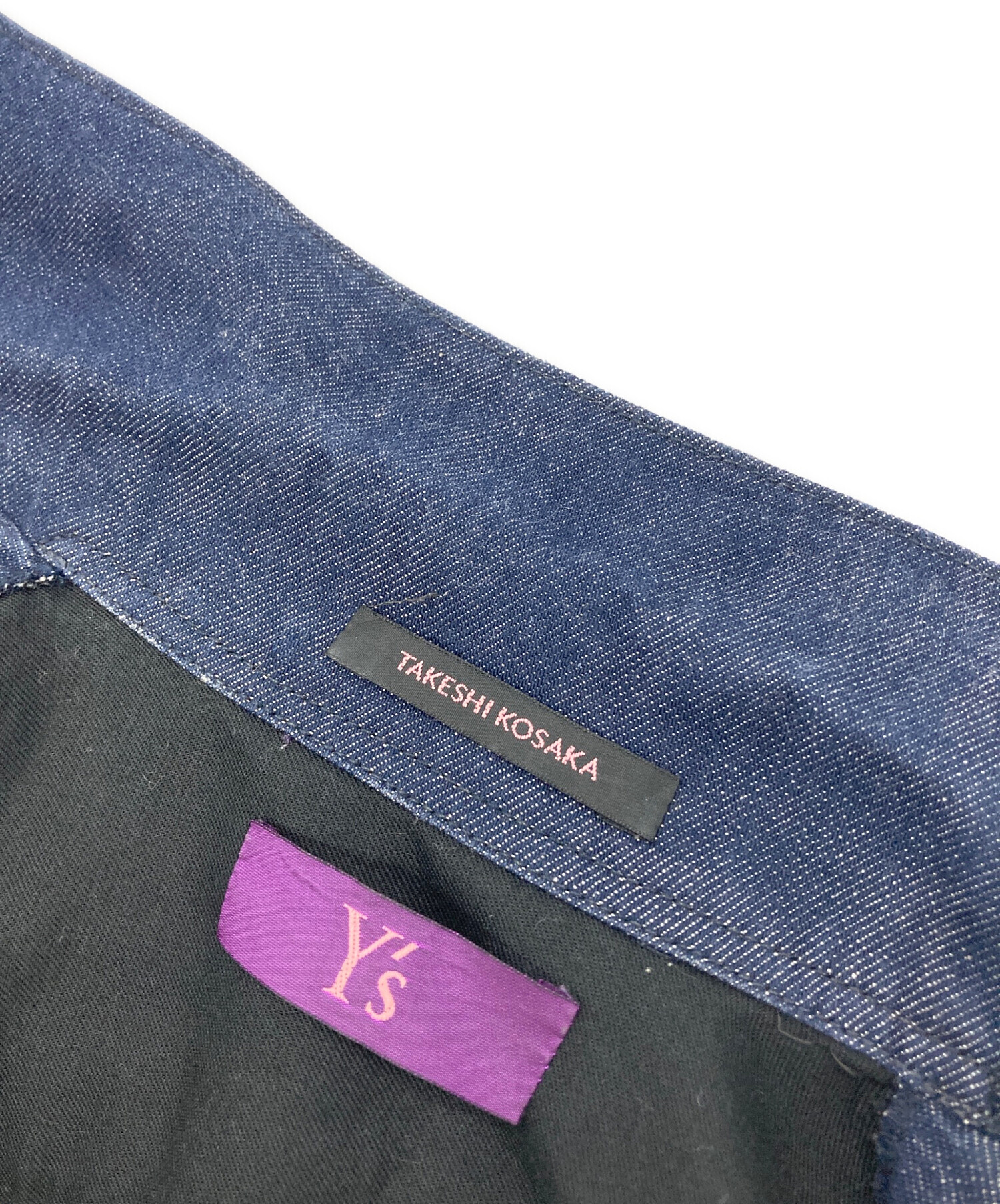 中古・古着通販】Y's PINK (ワイズ ピンク) デニムオープンカラー