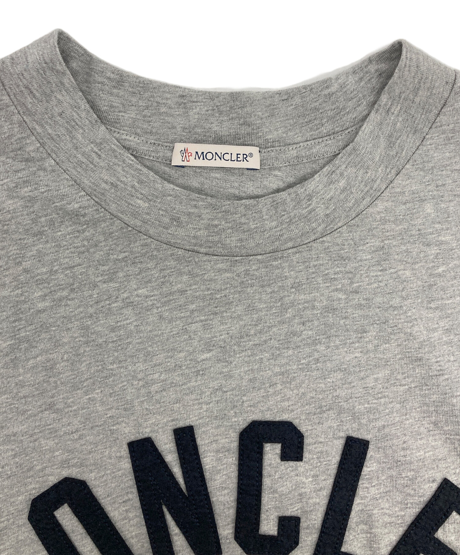 中古・古着通販】MONCLER (モンクレール) アーチロゴTシャツ グレー