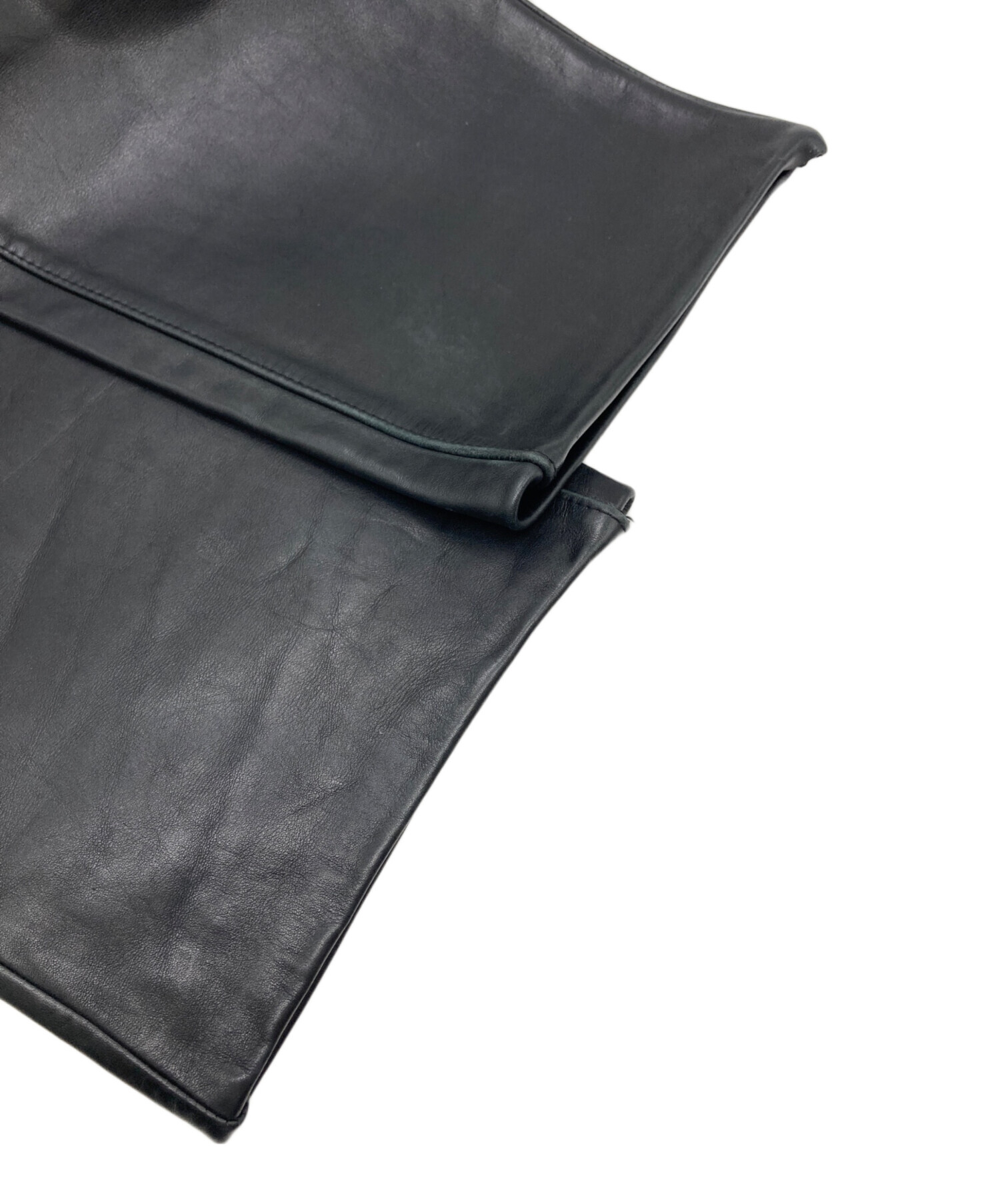 中古・古着通販】LEE (リー) レザーパンツ ブラック サイズ:34