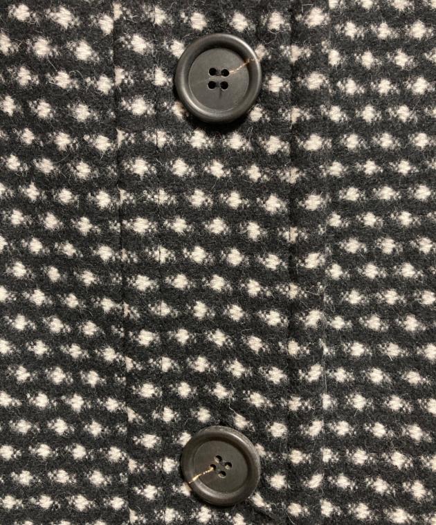 中古・古着通販】PRADA (プラダ) ツイードコート ブラック×ホワイト
