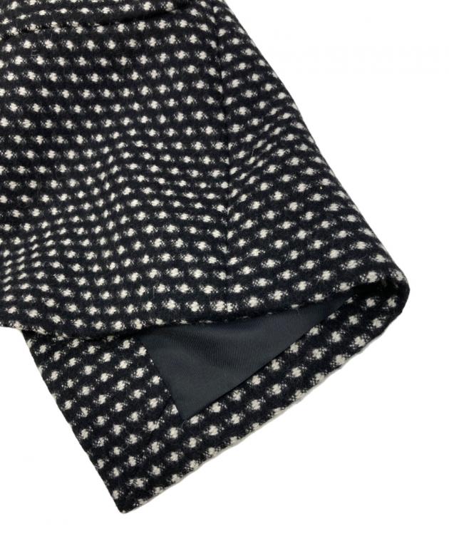 プラダ　ツイード　コート 中古・古着通販】PRADA (プラダ) ツイードコート ブラック×ホワイト