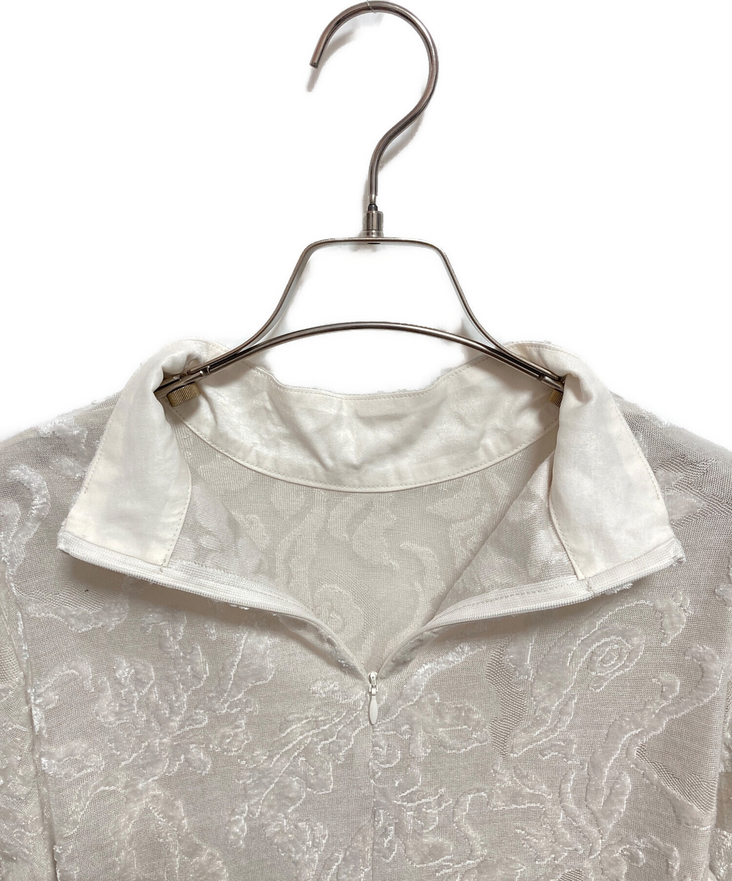 中古・古着通販】MURRAL (ミューラル) Snowflake jacquard velor top