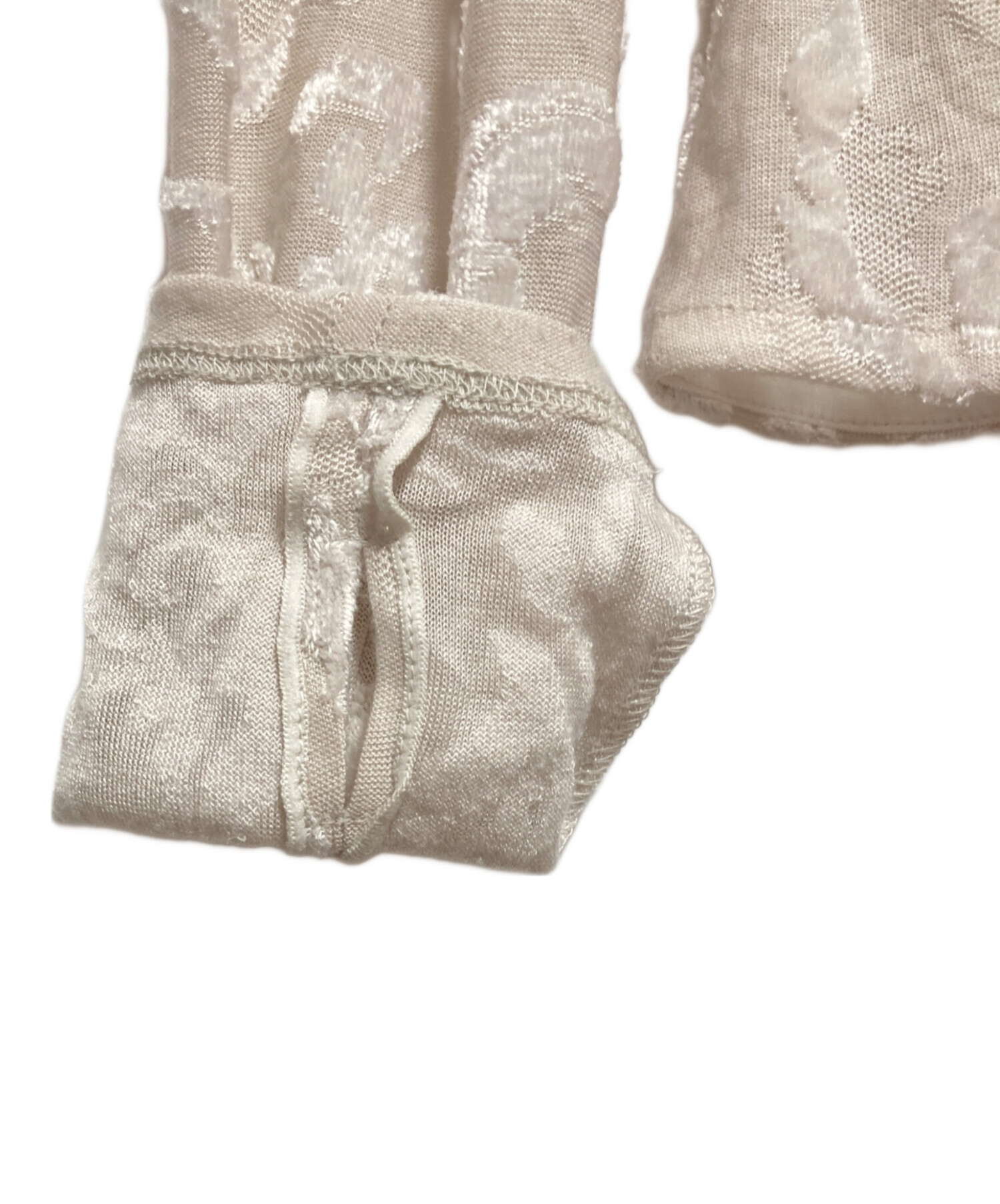 中古・古着通販】MURRAL (ミューラル) Snowflake jacquard velor top