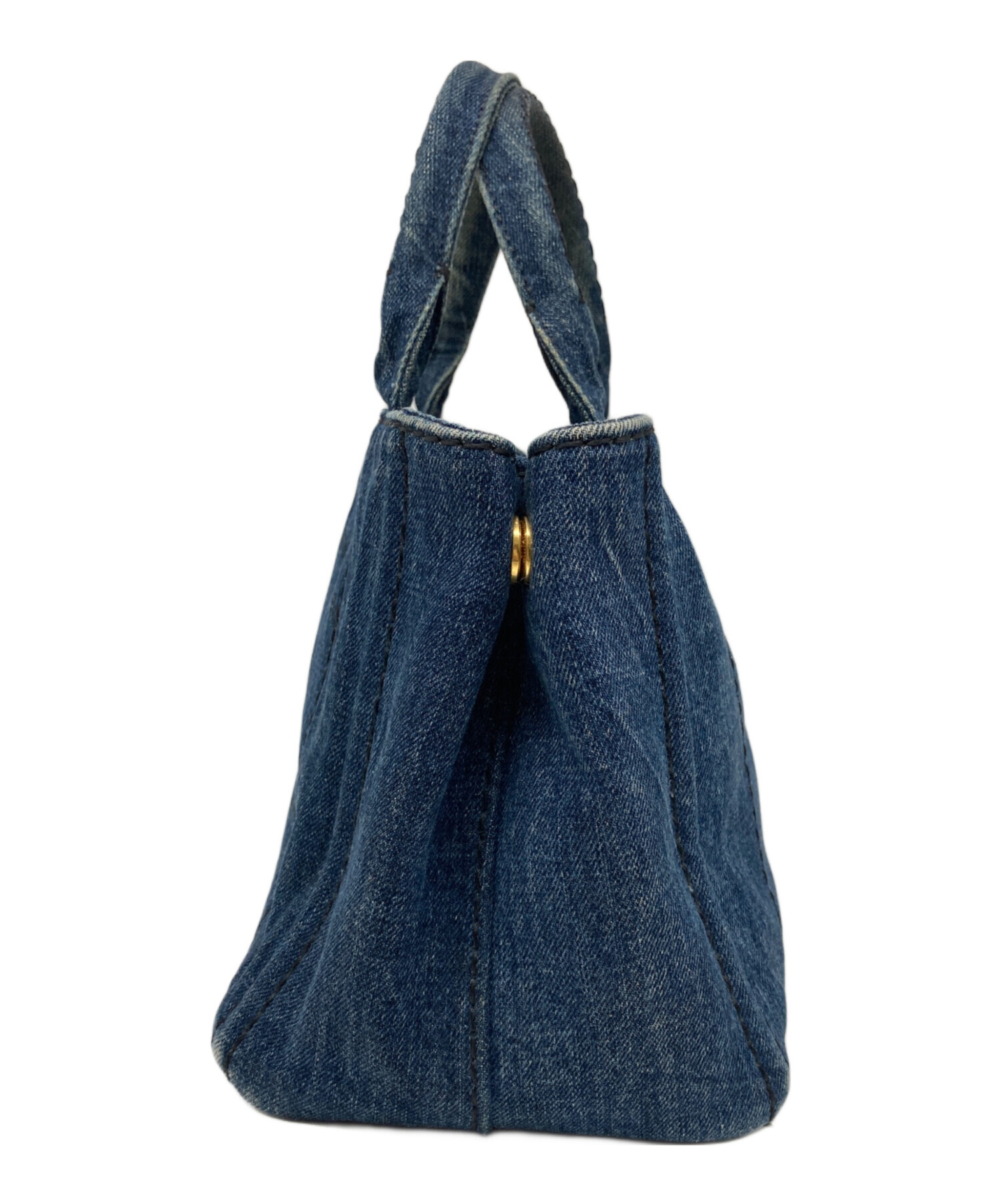 中古・古着通販】PRADA (プラダ) カナパ デニムハンドバッグ 