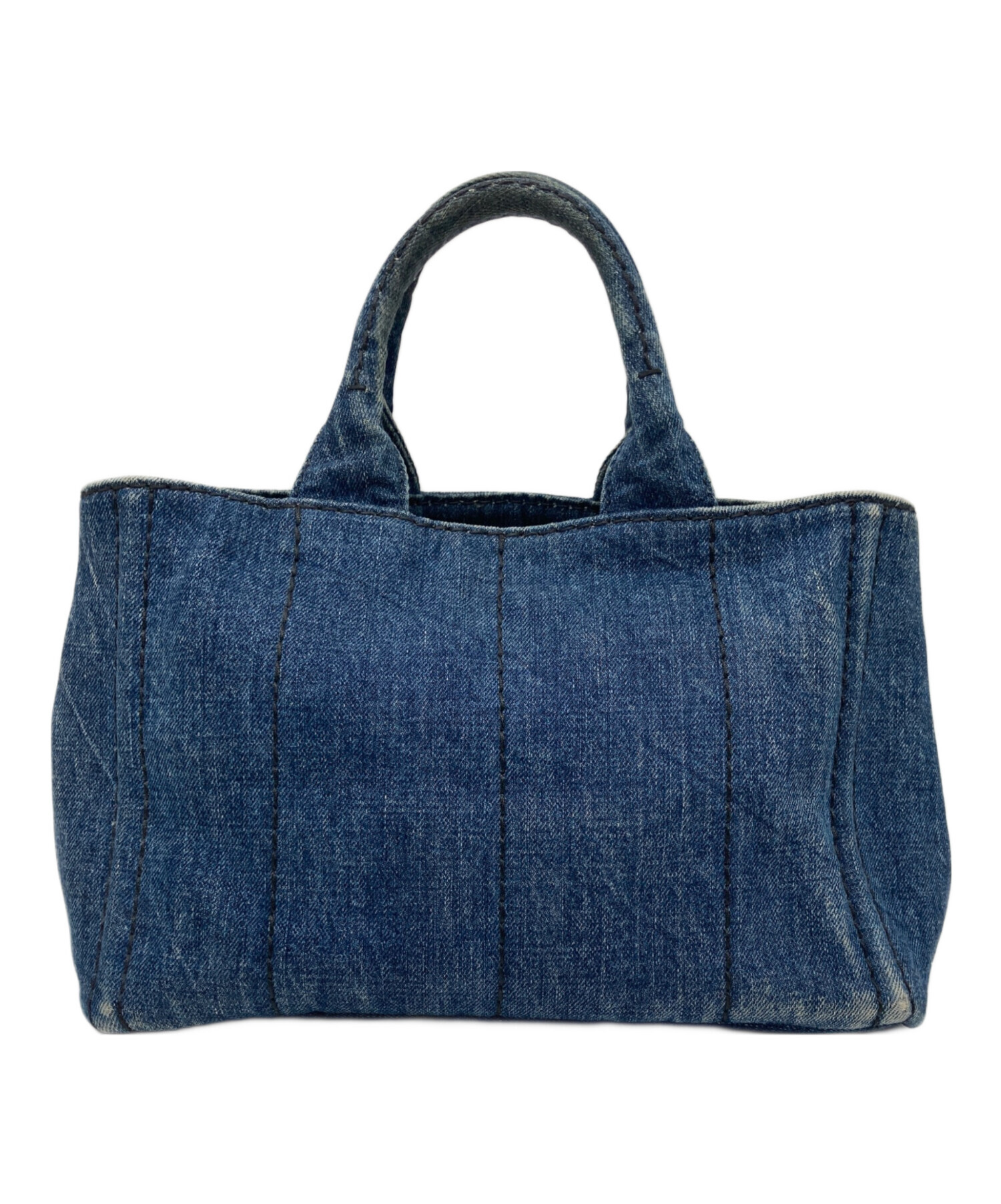 中古・古着通販】PRADA (プラダ) カナパ デニムハンドバッグ
