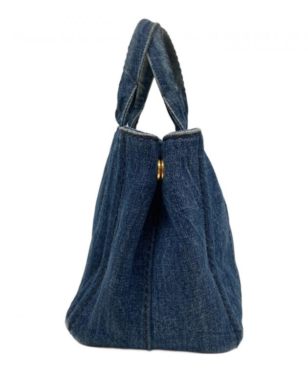 中古・古着通販】PRADA (プラダ) カナパ デニムハンドバッグ