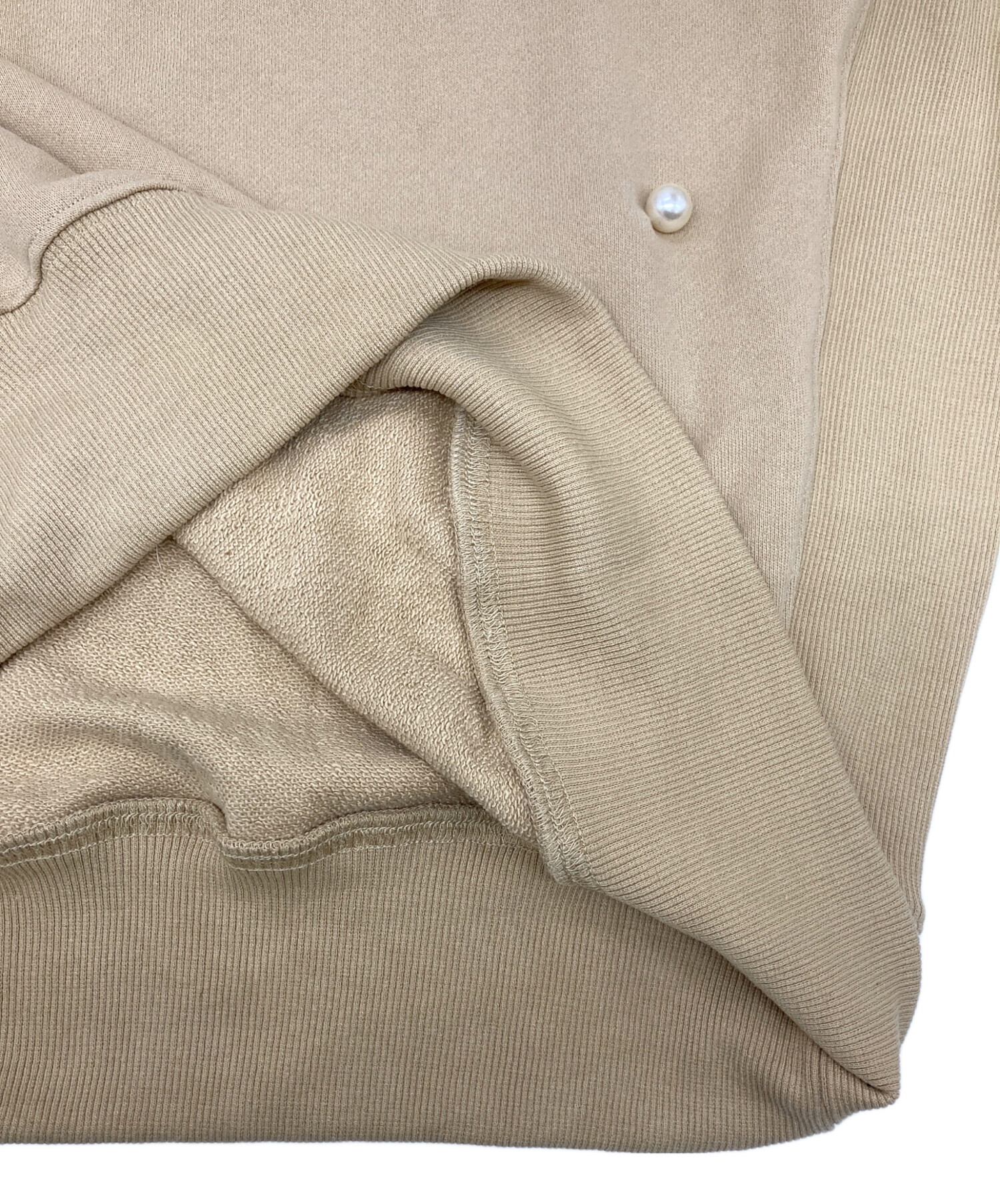 中古・古着通販】MARRY ME (メリーミー) パールスウェット ベージュ