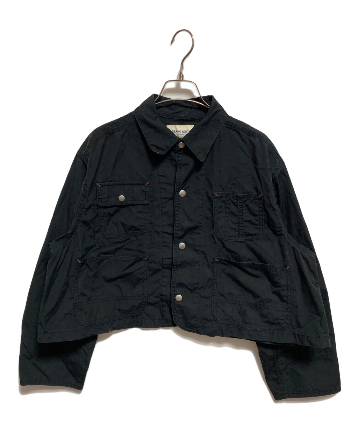 新品未使用　BEAMS BOY / コットンショートカバーオール　ブラック 中古・古着通販】BEAMS BOY (ビームスボーイ) コットン ショート