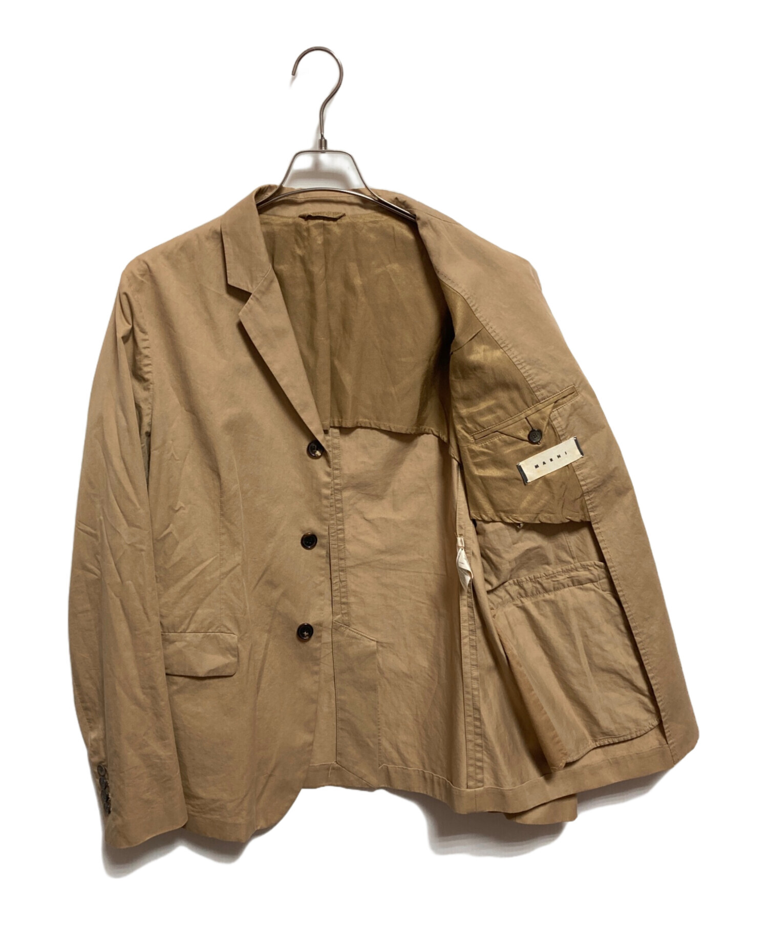 MARNI ベージュ レザージャケット MARUNI マルニ LINING レザー