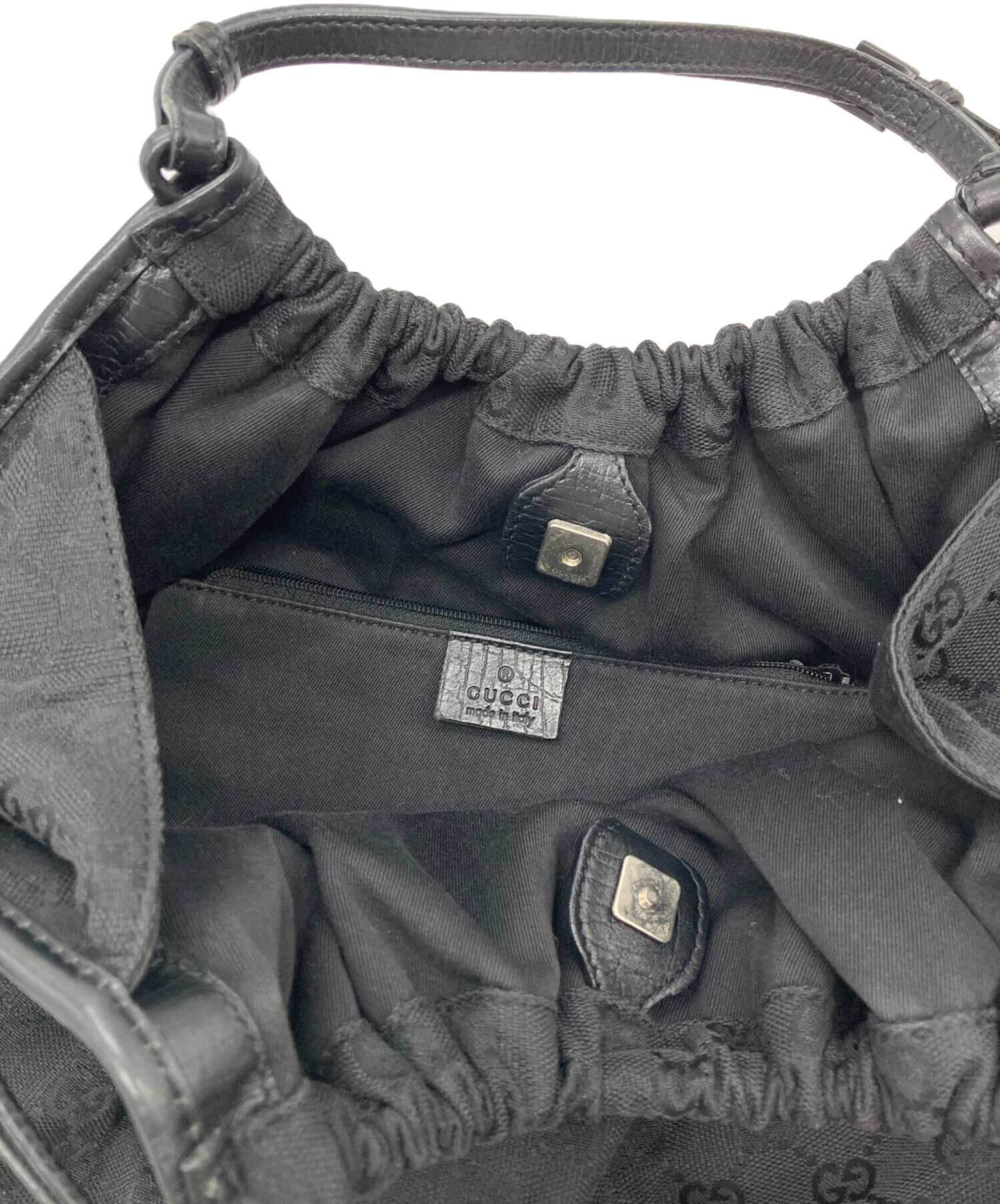 中古・古着通販】GUCCI (グッチ) GGキャンバス巾着ハンドバッグ