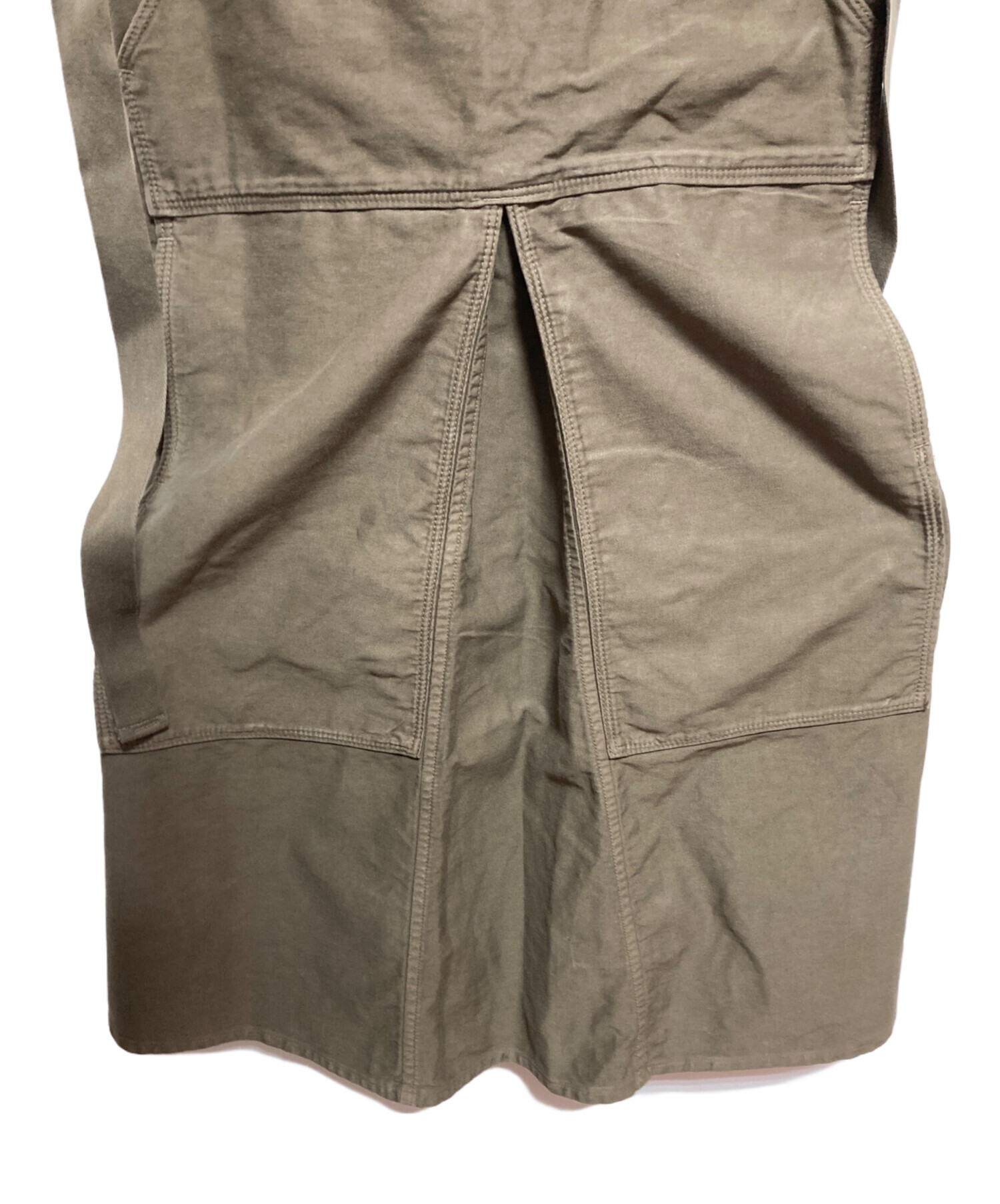 希少完売品　定価35,200円【45R】麦サテンのエプロンドレス ワンピース 60190014.jpg