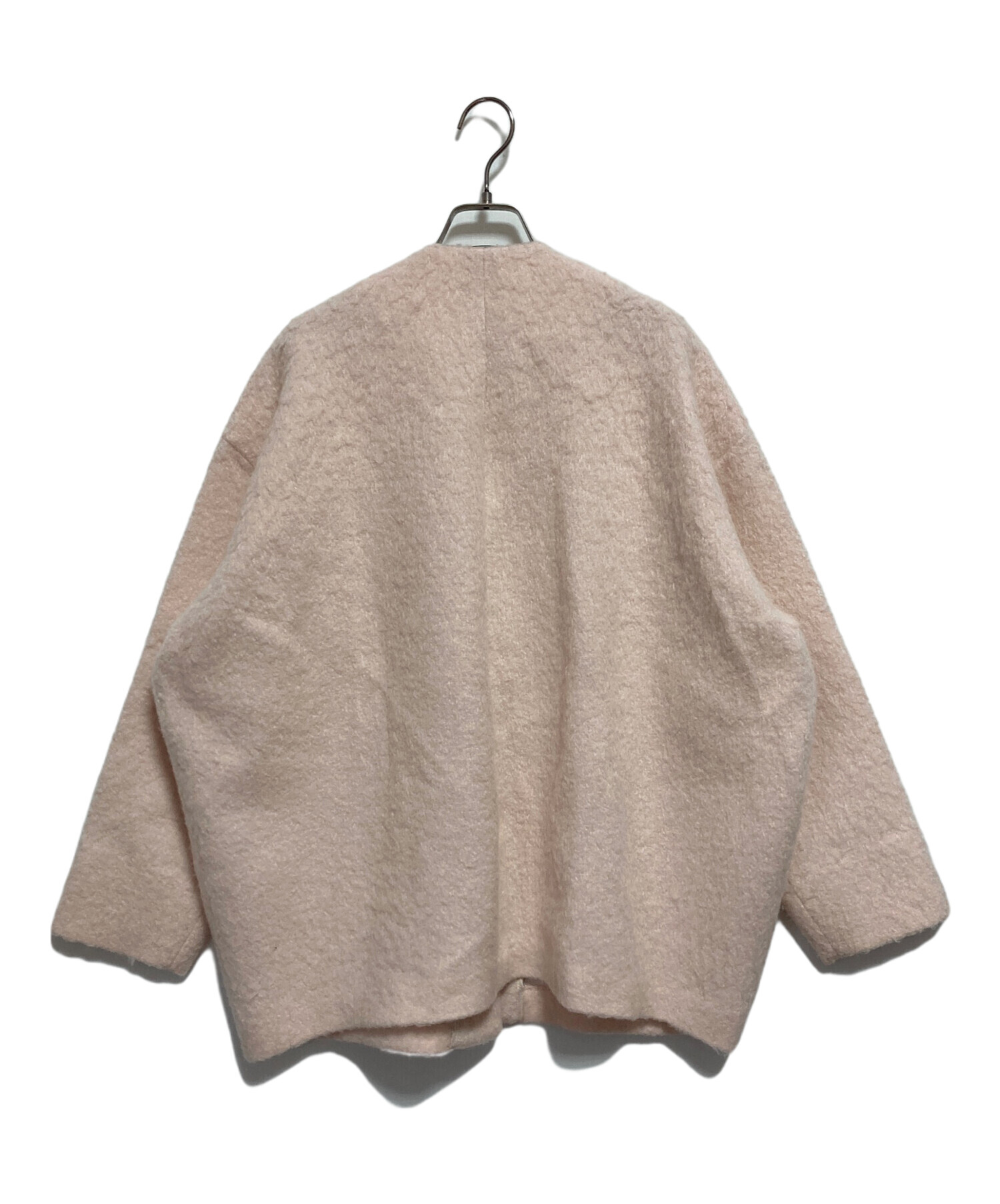 yori ウールモヘアシャギージャケット ピンク yori ウールモヘア 