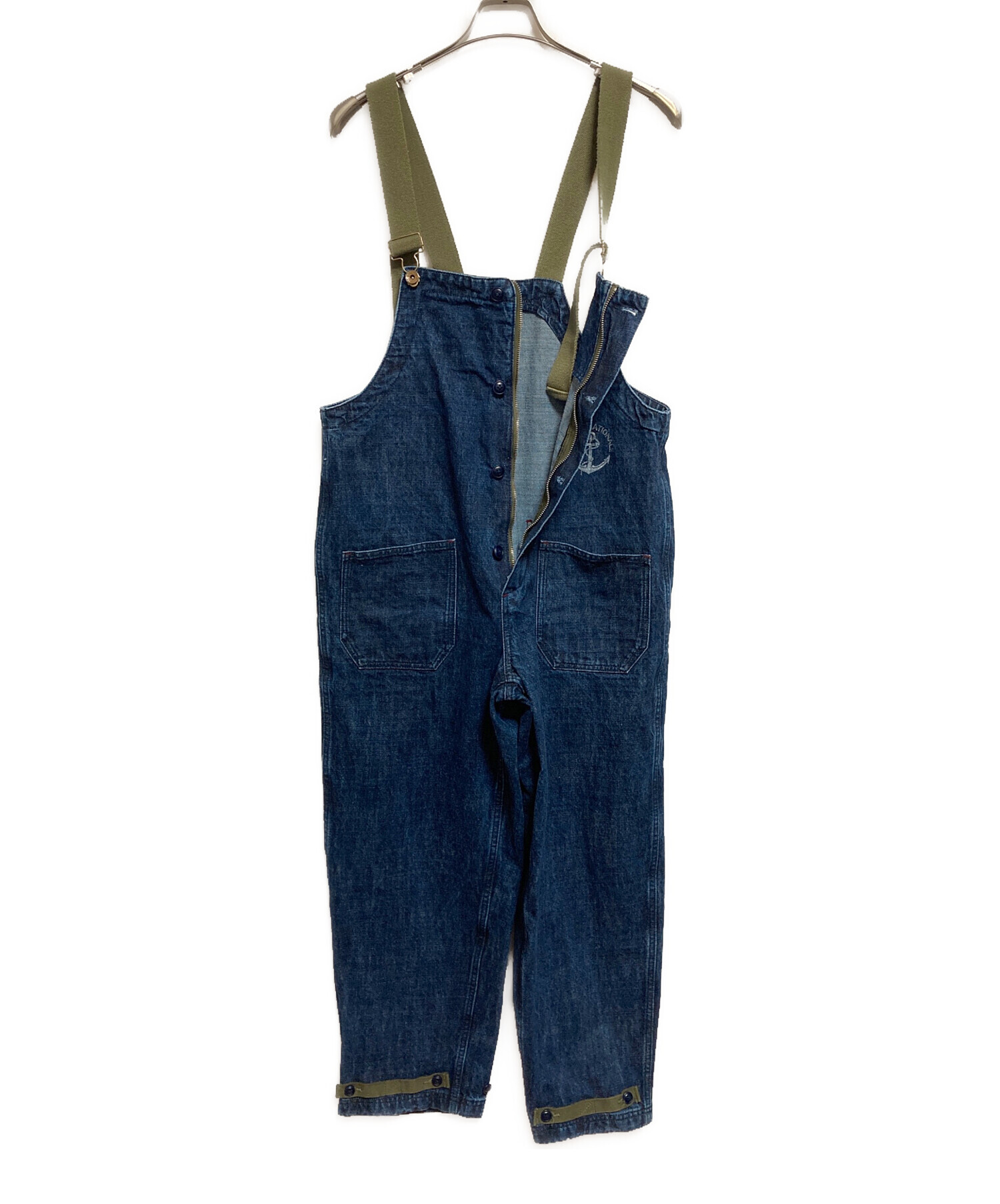 MADEN WORKWEAR海軍ミリタリーオーバーオールサロペットデニムパンツ 中古・古着通販】Maden Workwear (メイデンワークウェアー) 海軍