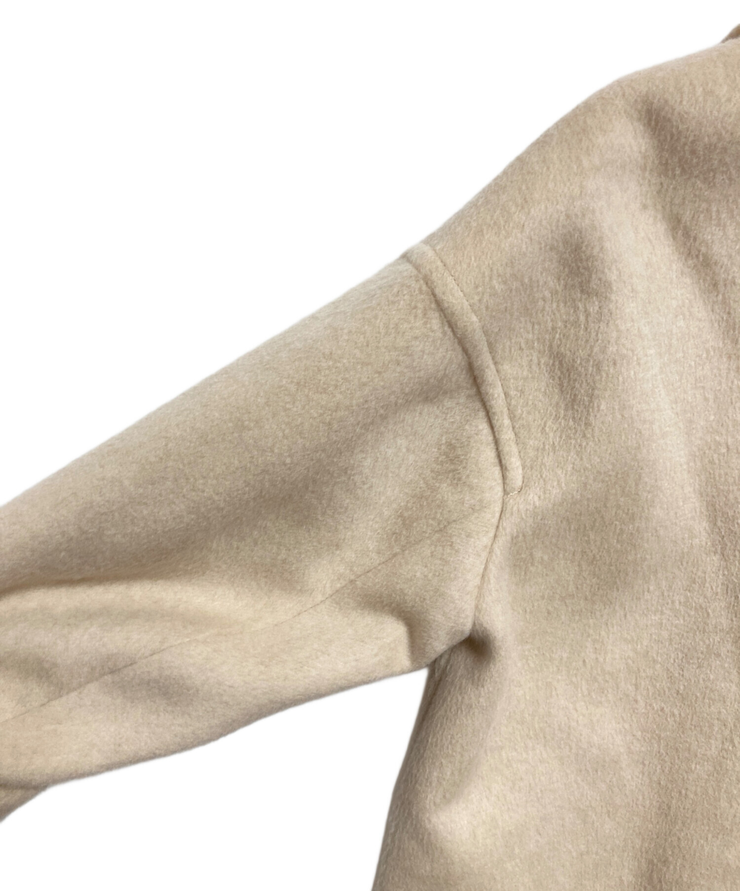 美品　ebure エブール　ロンハーマン　メルトンピーコート ベージュ　36 wine-king_7765400000054431