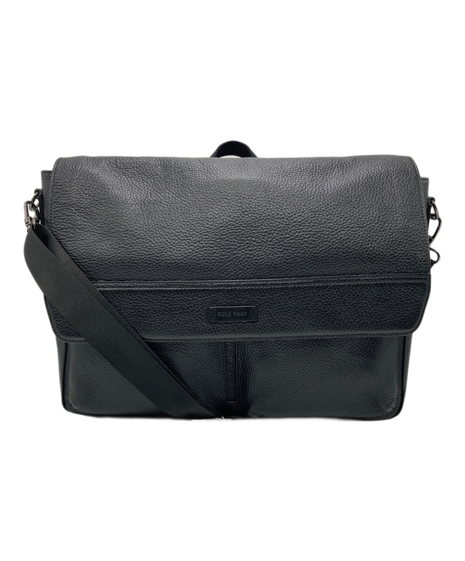 ☆美品 コールハーン メッセンジャーバッグ シボ革 2WAY ショルダーバッグ 中古・古着通販】COLE HAAN (コールハーン) レザーメッセンジャー