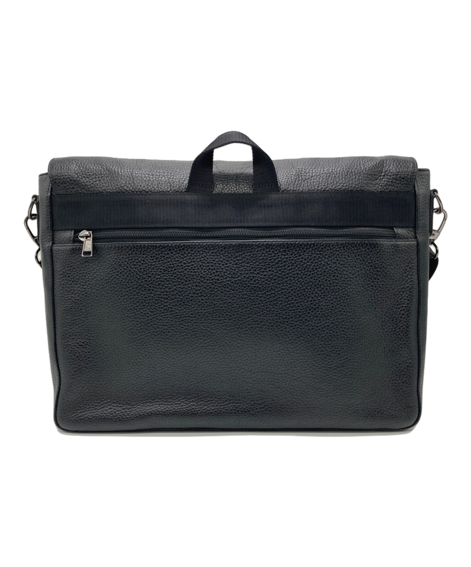 ☆美品 コールハーン メッセンジャーバッグ シボ革 2WAY ショルダーバッグ 中古・古着通販】COLE HAAN (コールハーン) レザーメッセンジャー