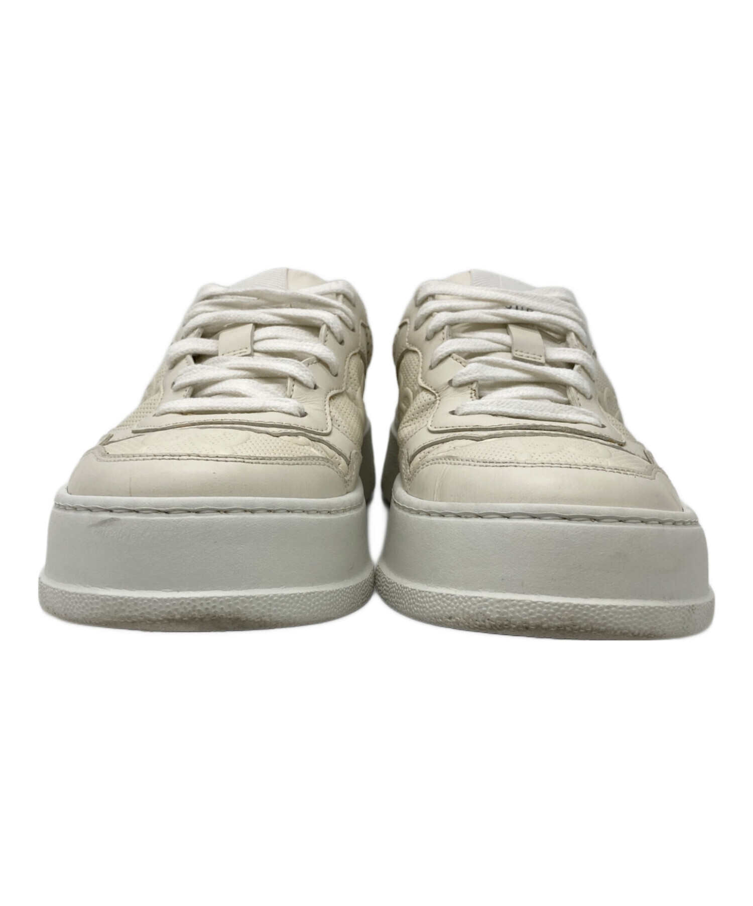 中古・古着通販】GUCCI (グッチ) GGエンボスローカットスニーカー