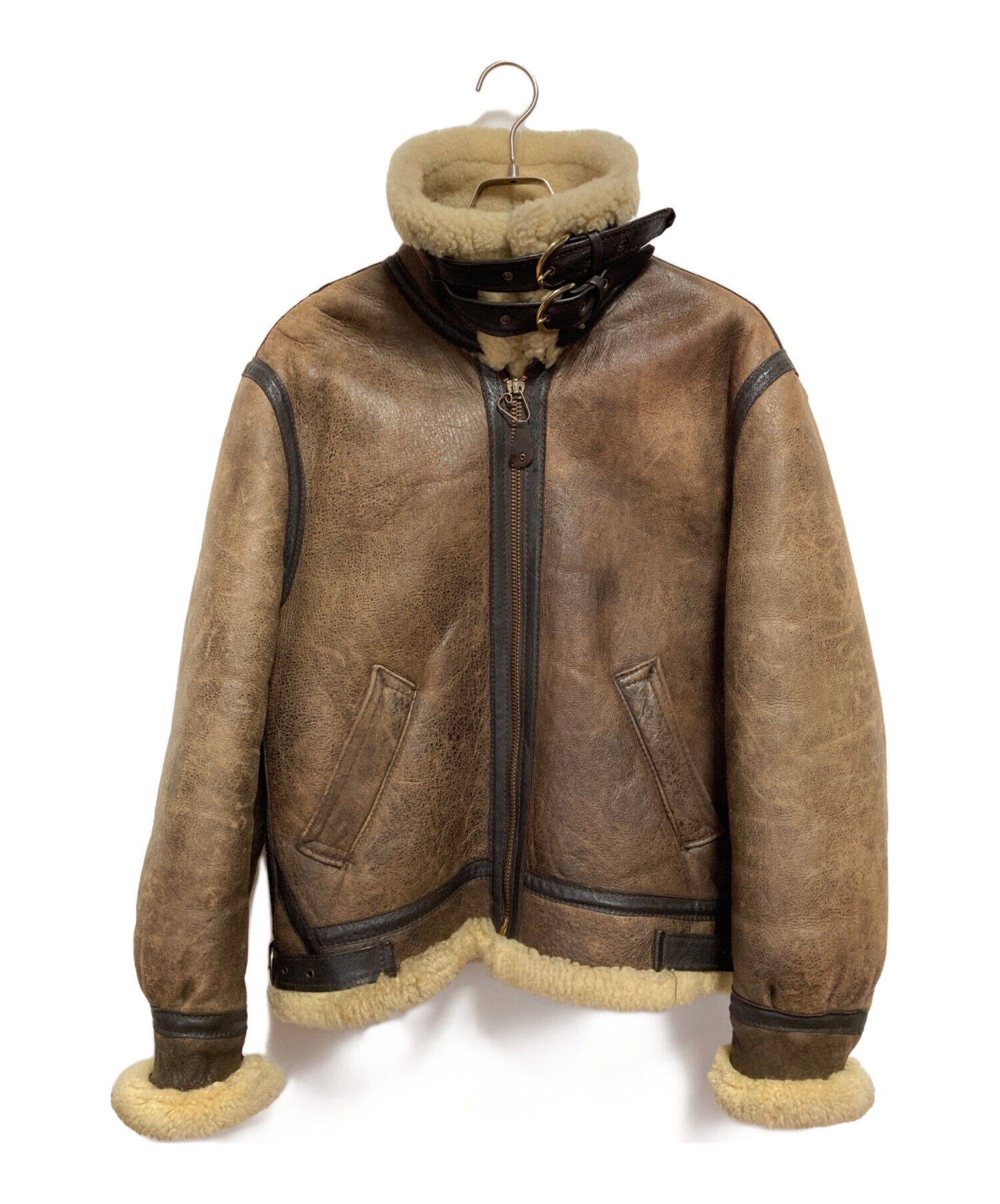 中古・古着通販】Schott (ショット) B3ムートンジャケット ブラウン