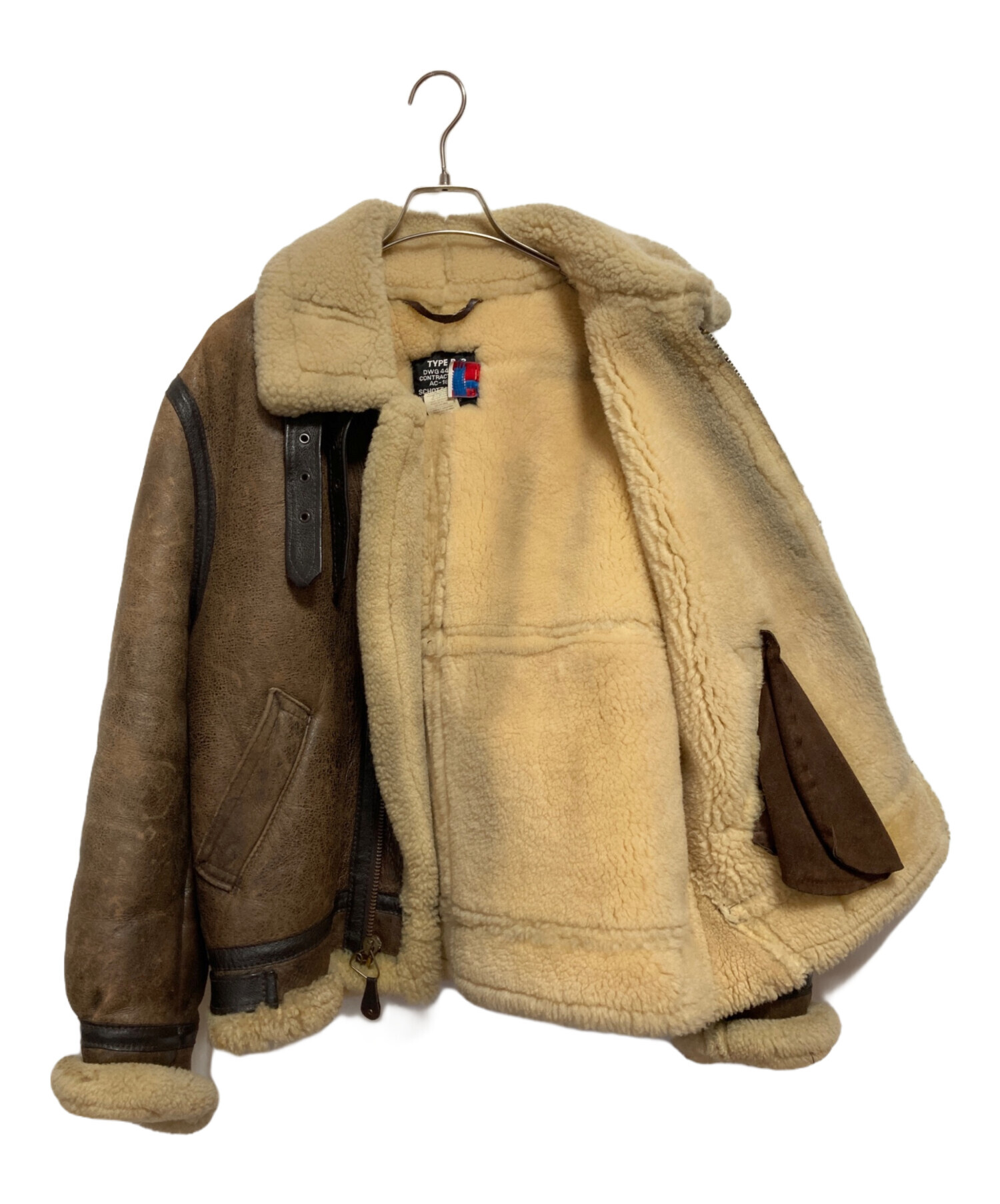 中古・古着通販】Schott (ショット) B3ムートンジャケット ブラウン
