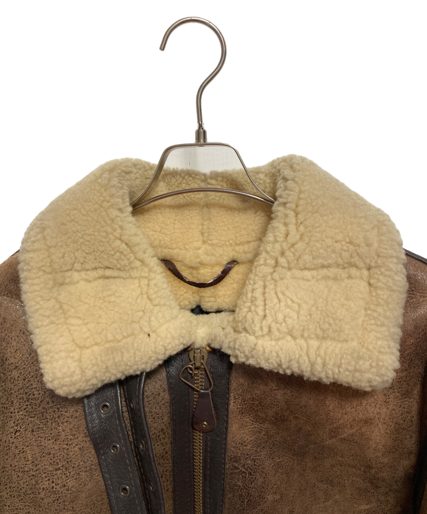 中古・古着通販】Schott (ショット) B3ムートンジャケット ブラウン