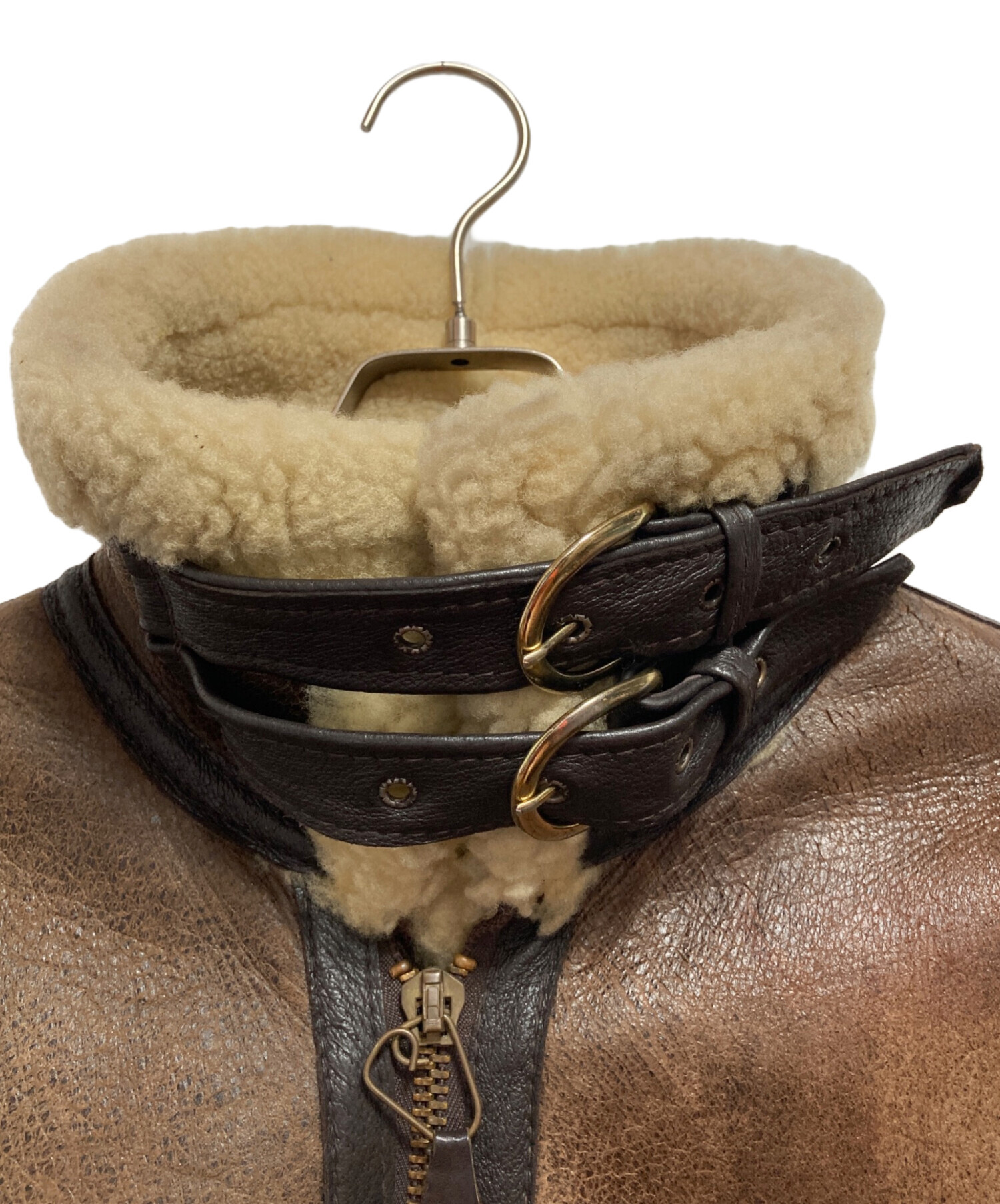 中古・古着通販】Schott (ショット) B3ムートンジャケット ブラウン