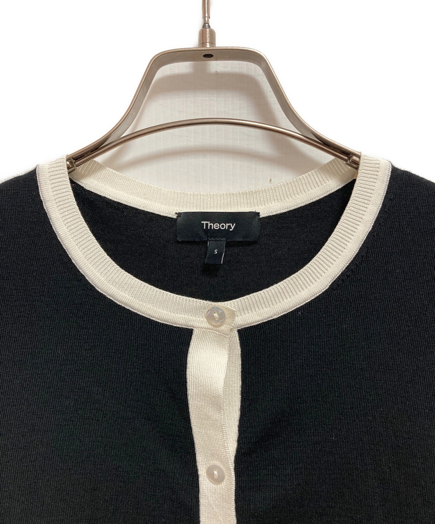 中古・古着通販】theory (セオリー) Regal Wool Silk Trim Cardi