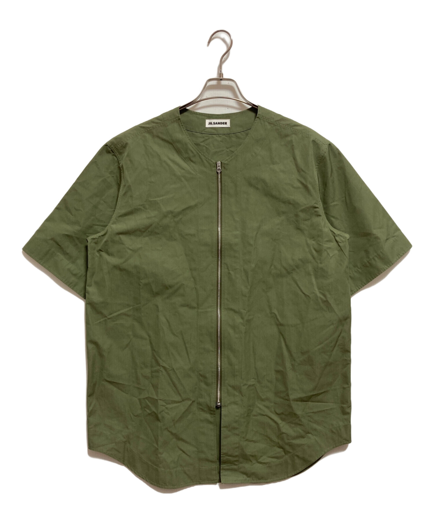 中古・古着通販】JIL SANDER (ジルサンダー) ノーカラージップシャツ