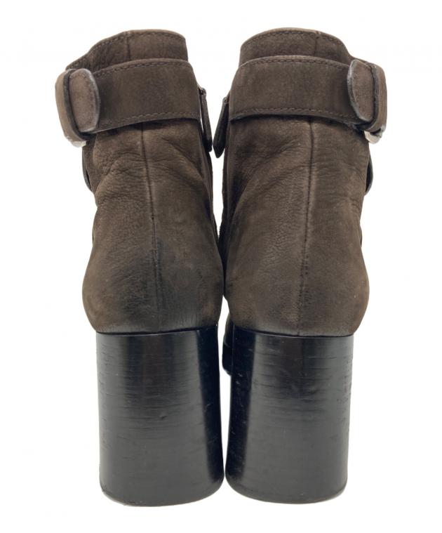 中古・古着通販】PRADA (プラダ) スウェードレザーヒールブーツ